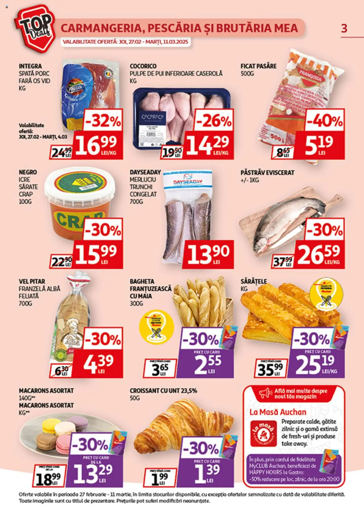 Catalog Auchan 27 Februarie - 11 Martie 2025 | Pagina 3 | Produse: Masă, Unt, Macarons