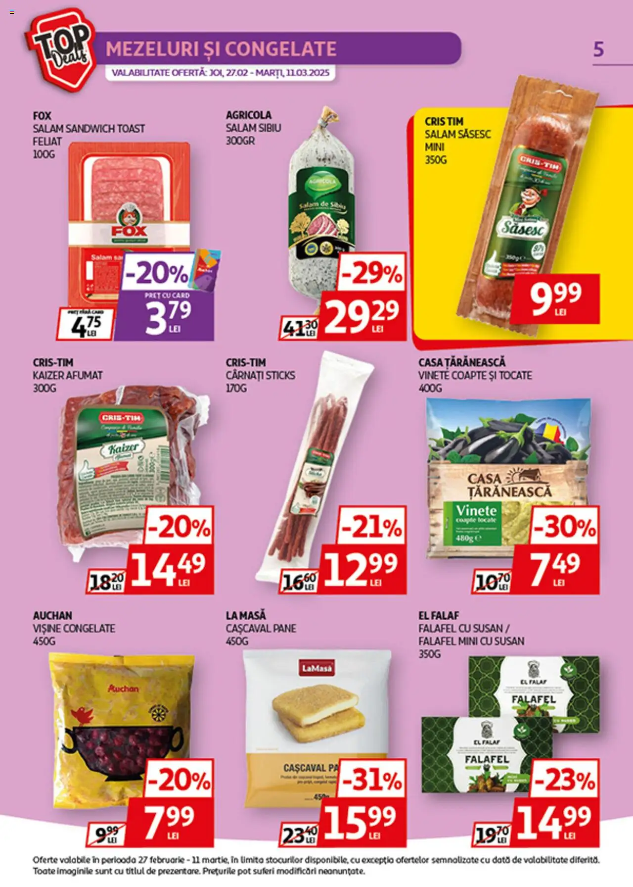 Catalog Auchan 27 Februarie - 11 Martie 2025 | Pagina 5 | Produse: Masă, Cașcaval, Salam, Cârnați