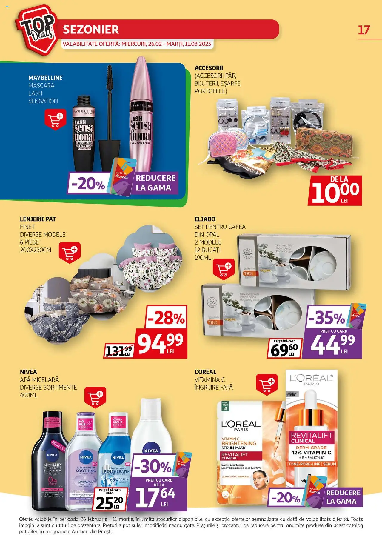 Catalog Auchan 26 Februarie - 11 Martie 2025 | Pagina 17 | Produse: Serum, Pat, Mascara, Apă micelară