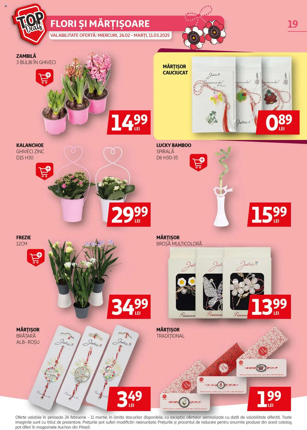 Catalog Auchan 26 Februarie - 11 Martie 2025 | Pagina 19 | Produse: Brățară, Broșă, Ghiveci, Yaşlı Köpek Konservesi