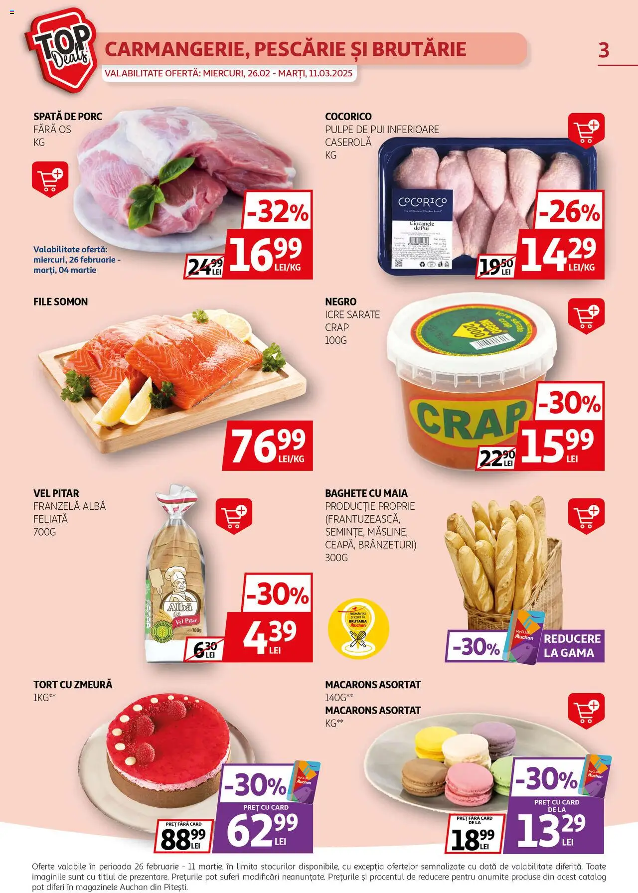 Catalog Auchan 26 Februarie - 11 Martie 2025 | Pagina 3 | Produse: Zmeură, Tort, Macarons