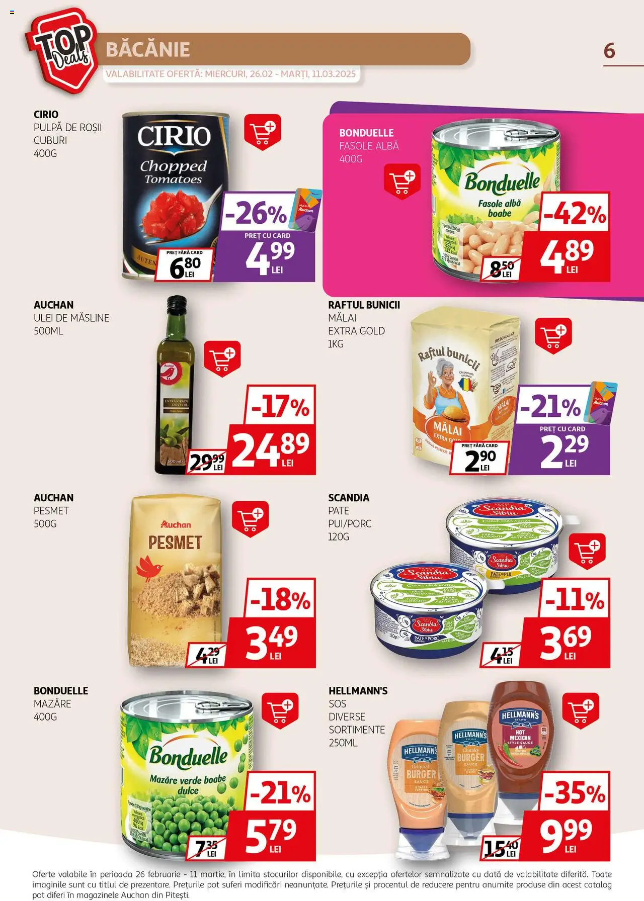 Catalog Auchan 26 Februarie - 11 Martie 2025 | Pagina 6 | Produse: Delgeç, Mazăre, Pară, Mălai