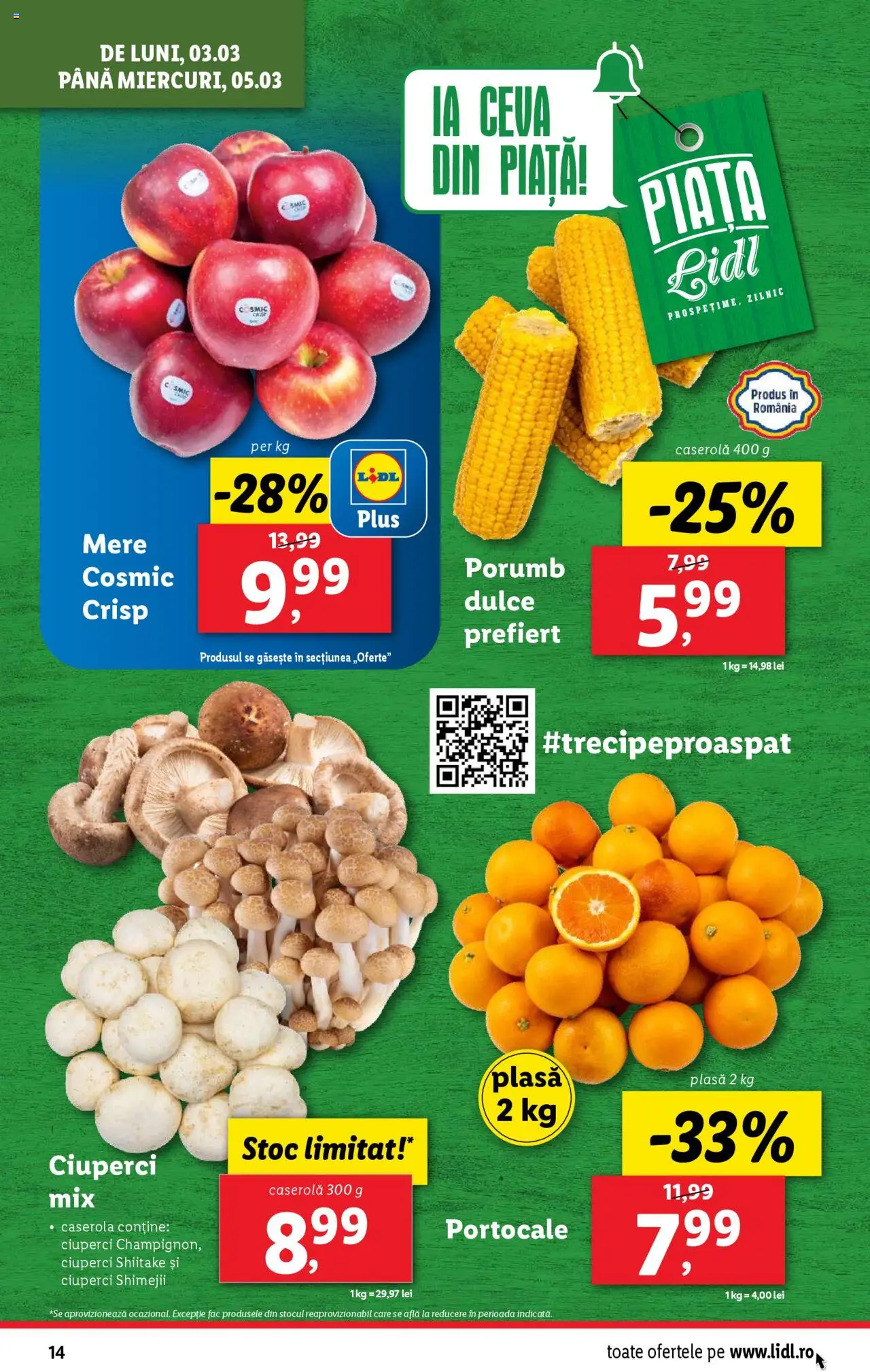 Catalog LIDL 3 - 9 Martie 2025 | Pagina 14 | Produse: Ciuperci, Mere, Portocale, Porumb