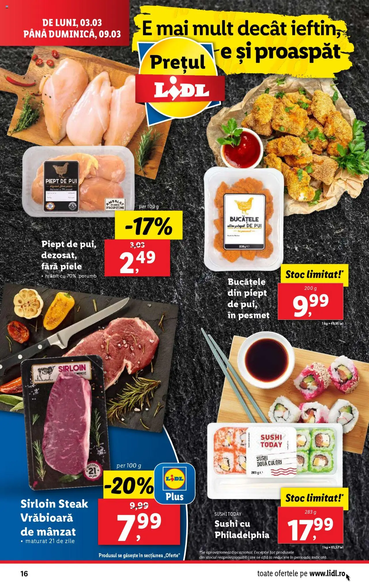 Catalog LIDL 3 - 9 Martie 2025 | Pagina 16 | Produse: Sushi, Porumb