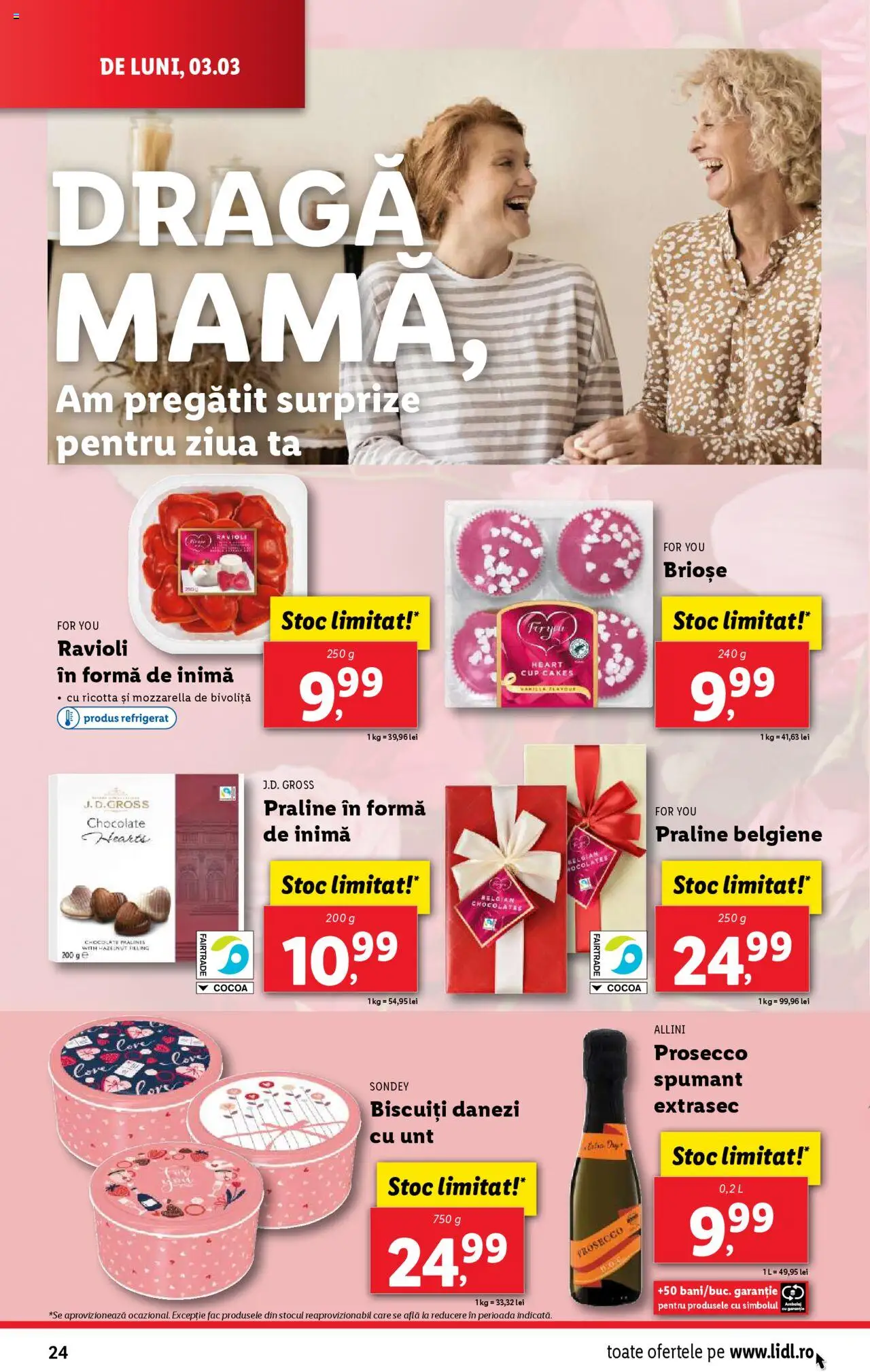 Catalog LIDL 3 - 9 Martie 2025 | Pagina 24 | Produse: Praline, Mozzarella, Prosecco, Unt