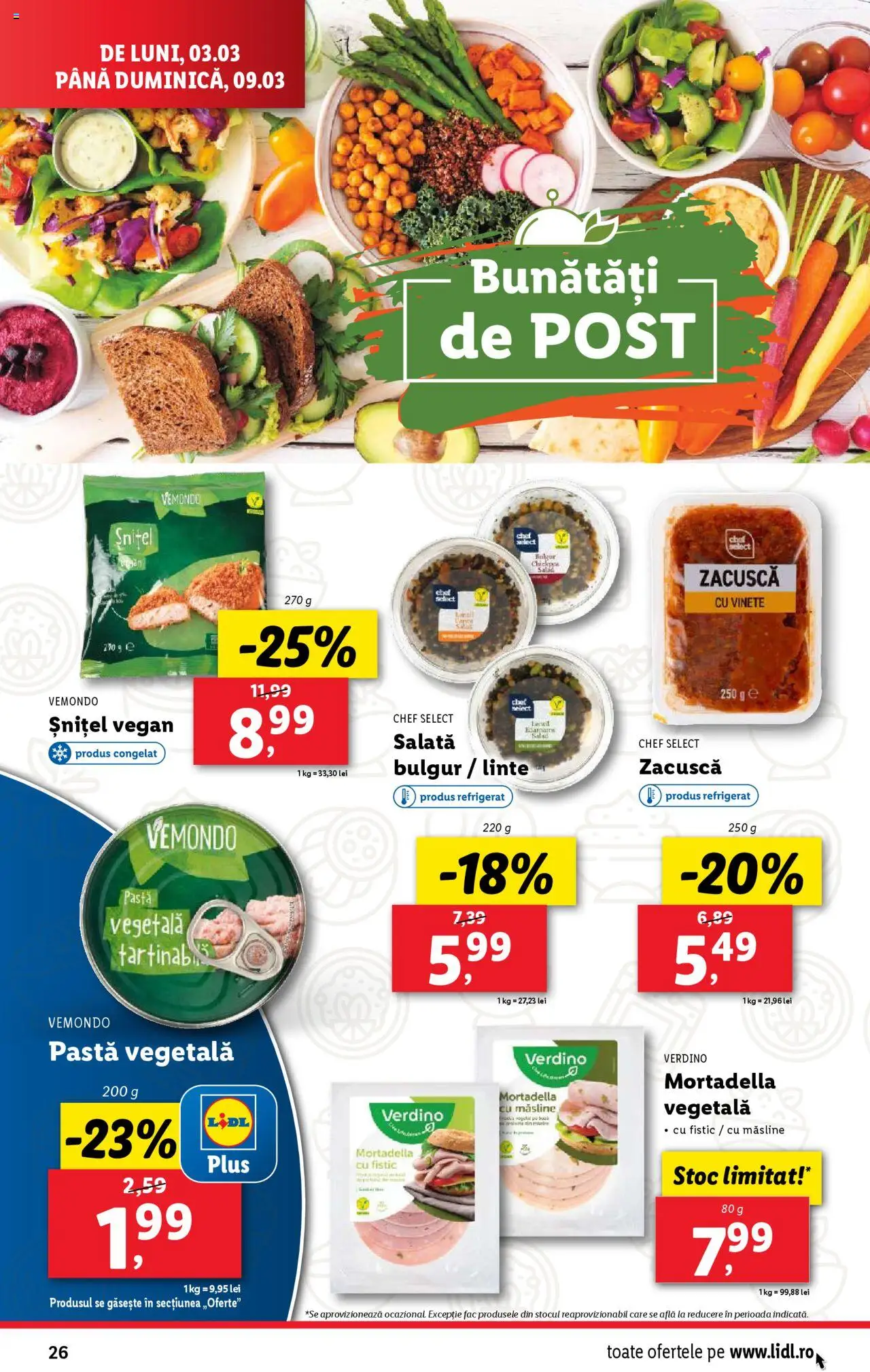 Catalog LIDL 3 - 9 Martie 2025 | Pagina 26 | Produse: Măsline, Fistic, Salată, Zacuscă