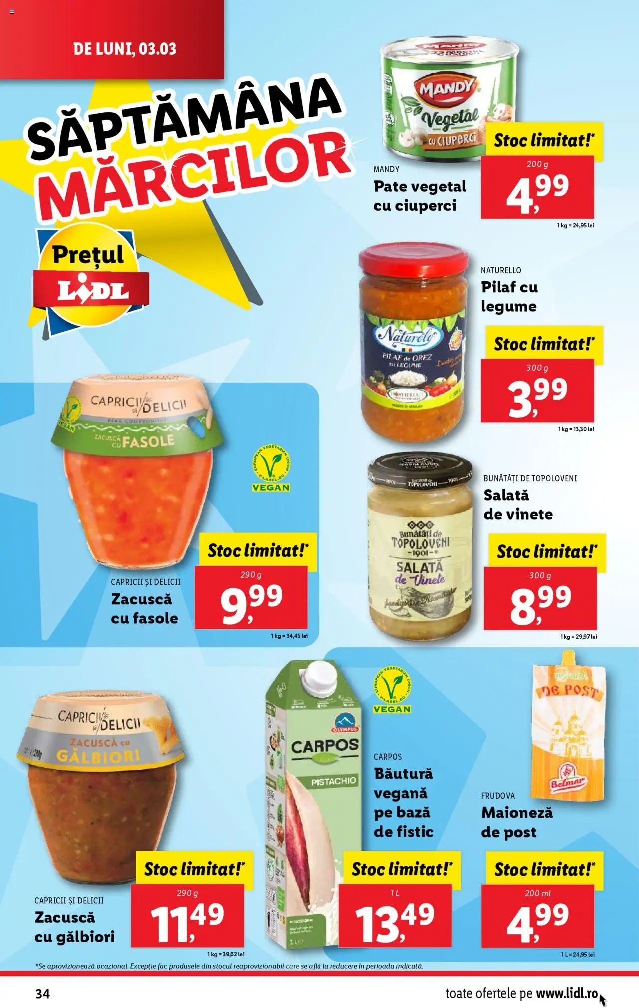 Catalog LIDL 3 - 9 Martie 2025 | Pagina 34 | Produse: Orez, Fistic, Zacuscă, Maioneză