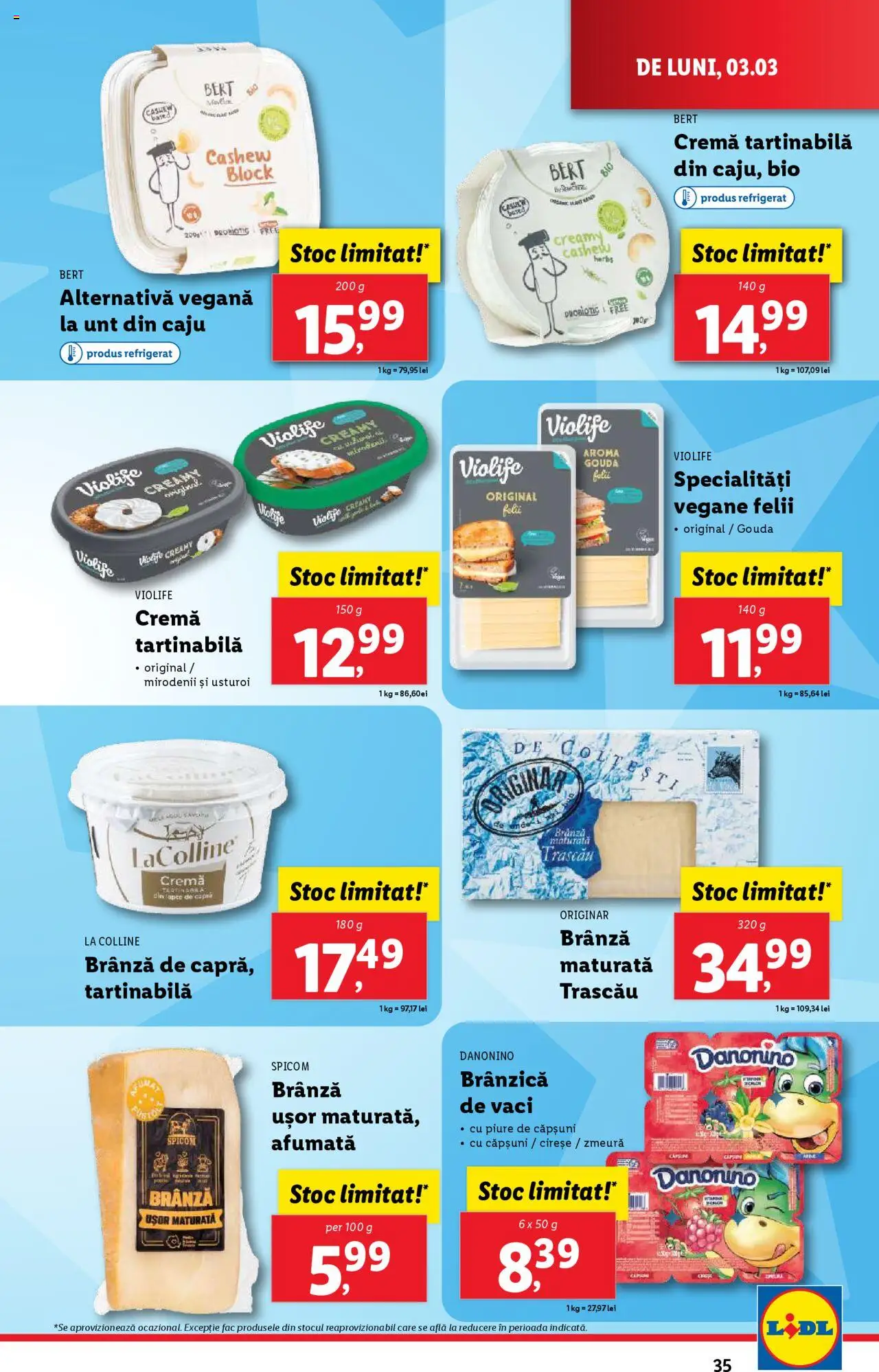 Catalog LIDL 3 - 9 Martie 2025 | Pagina 35 | Produse: Zmeură, Brânză, Cremă tartinabilă, Cireșe