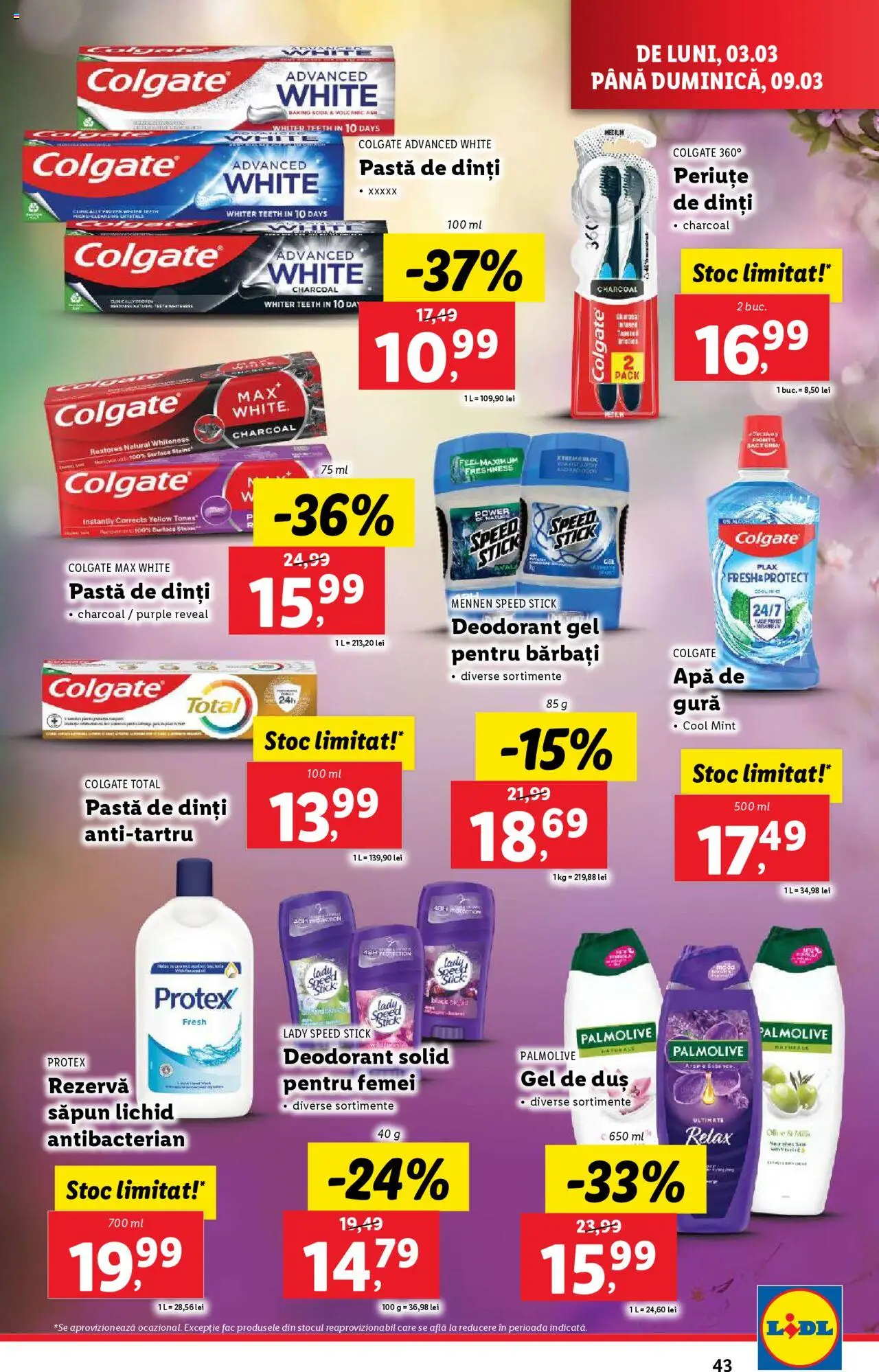 Catalog LIDL 3 - 9 Martie 2025 | Pagina 43 | Produse: Duș, Săpun, Deodorant, Pastă de dinți