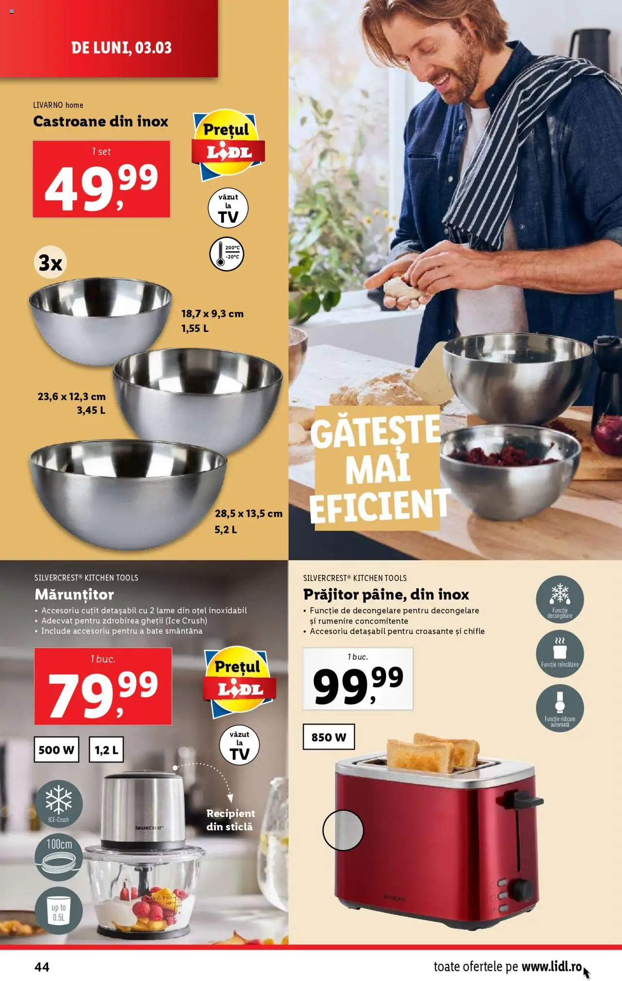 Catalog LIDL 3 - 9 Martie 2025 | Pagina 44 | Produse: Cuțit, Smântână