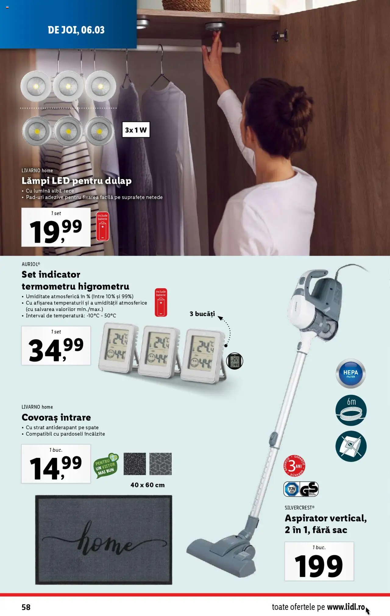 Catalog LIDL 3 - 9 Martie 2025 | Pagina 58 | Produse: Tavuk suyu, Termometru, Babak, Bisiklet Aparatları