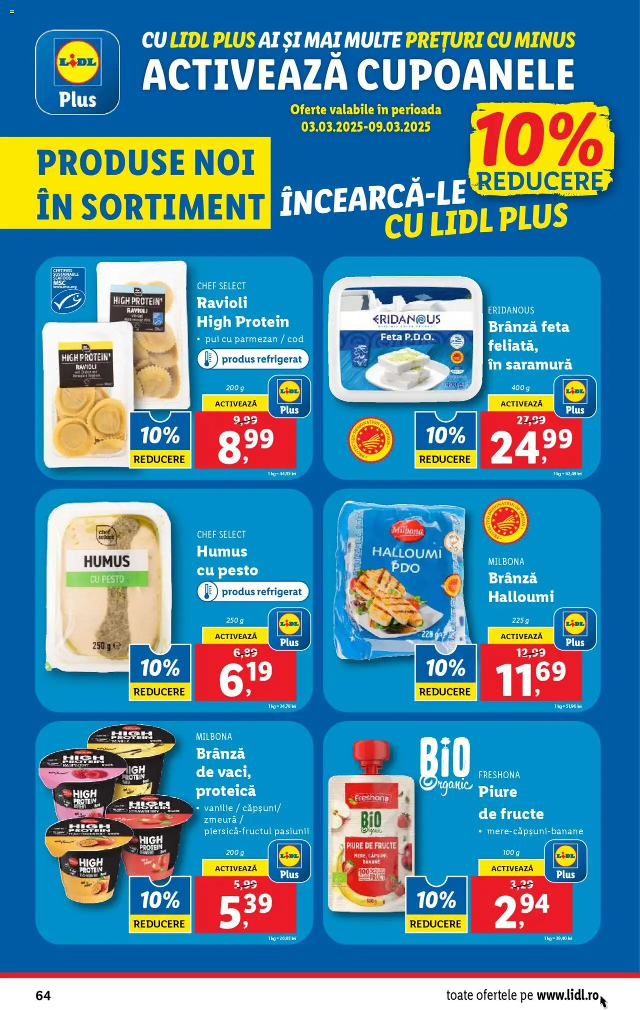Catalog LIDL 3 - 9 Martie 2025 | Pagina 64 | Produse: Zmeură, Brânză, Banane, Humus