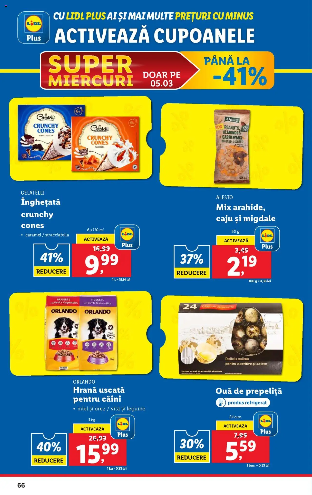 Catalog LIDL 3 - 9 Martie 2025 | Pagina 66 | Produse: Migdale, Orez, Caju, Înghețată