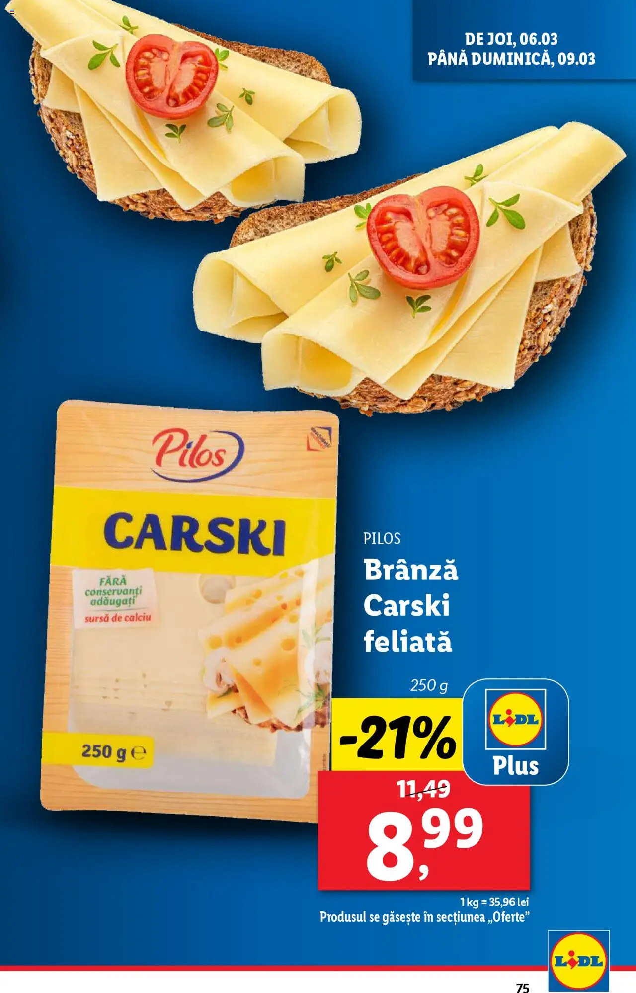 Catalog LIDL 3 - 9 Martie 2025 | Pagina 75 | Produse: Toplar, Brânză