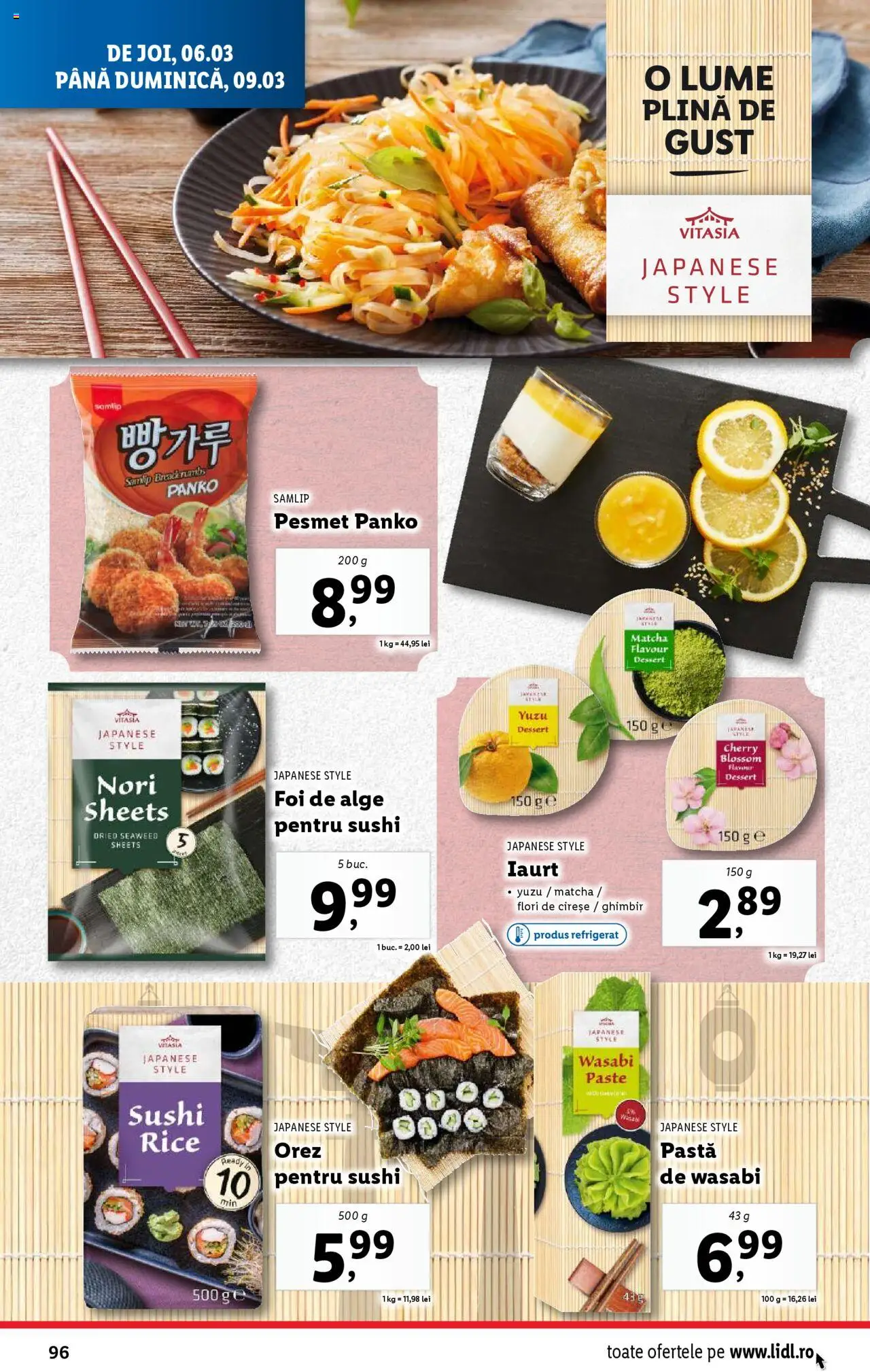 Catalog LIDL 3 - 9 Martie 2025 | Pagina 96 | Produse: Sushi, Iaurt, Paste, Cireșe