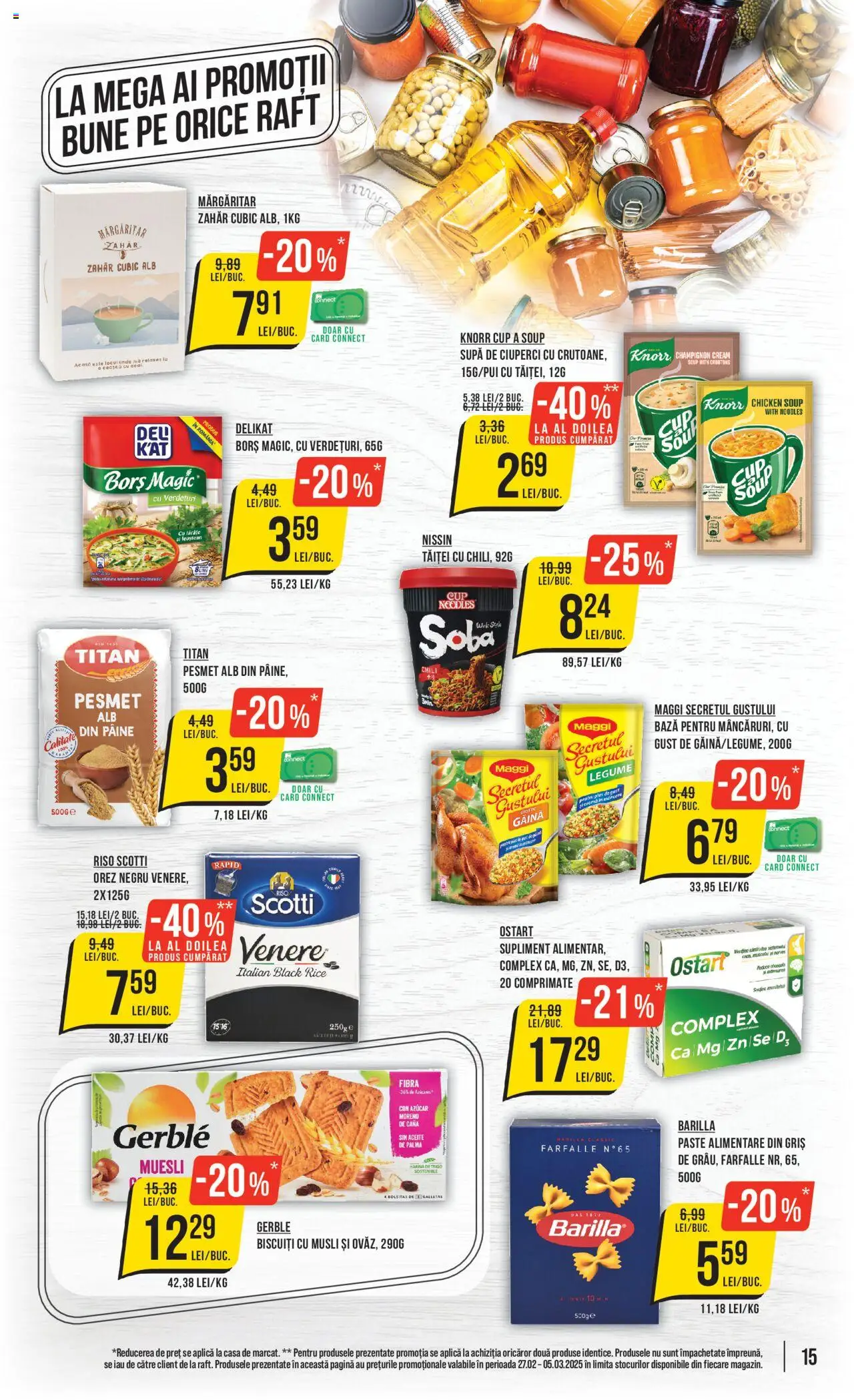 Catalog Mega Image 27 Februarie - 5 Martie 2025 | Pagina 15 | Produse: Raft, Ciuperci, Paste, Biscuiți