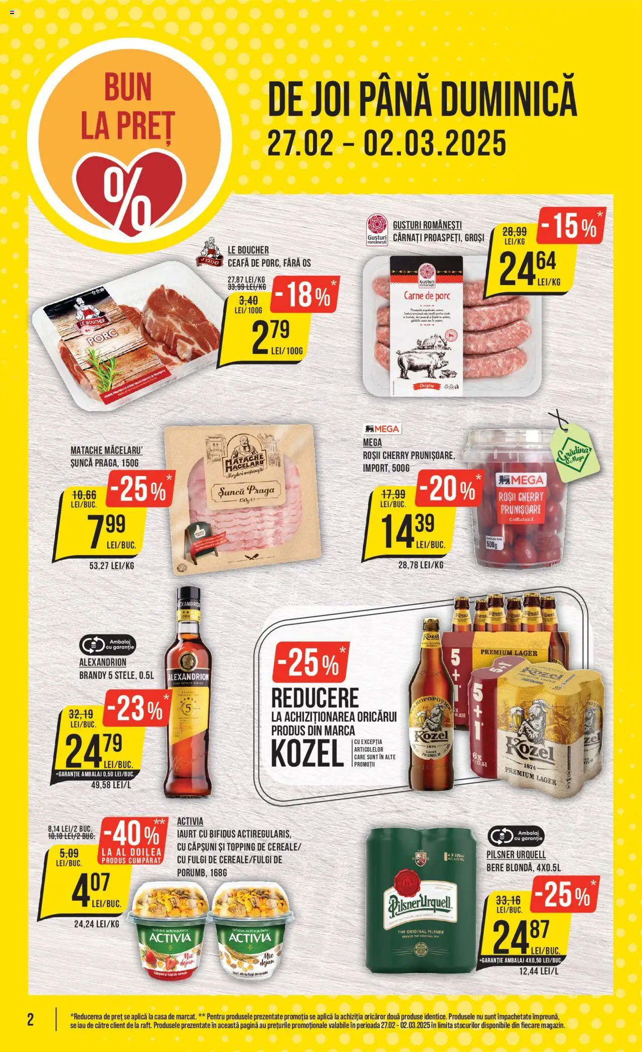 Catalog Mega Image 27 Februarie - 5 Martie 2025 | Pagina 2 | Produse: Șuncă, Carne De Porc, Fulgi, Cârnați