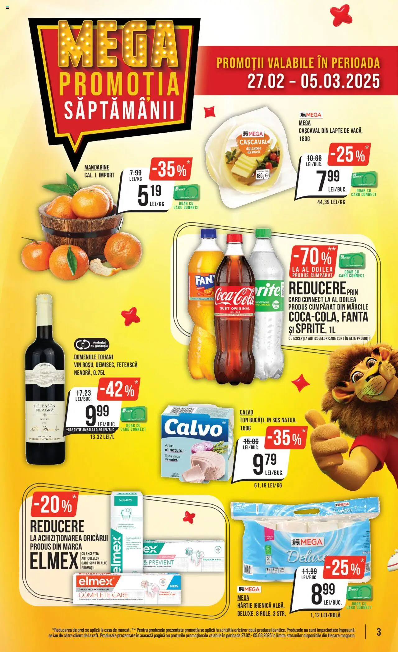 Catalog Mega Image 27 Februarie - 5 Martie 2025 | Pagina 3 | Produse: Cașcaval, Lapte, Vin, Sos
