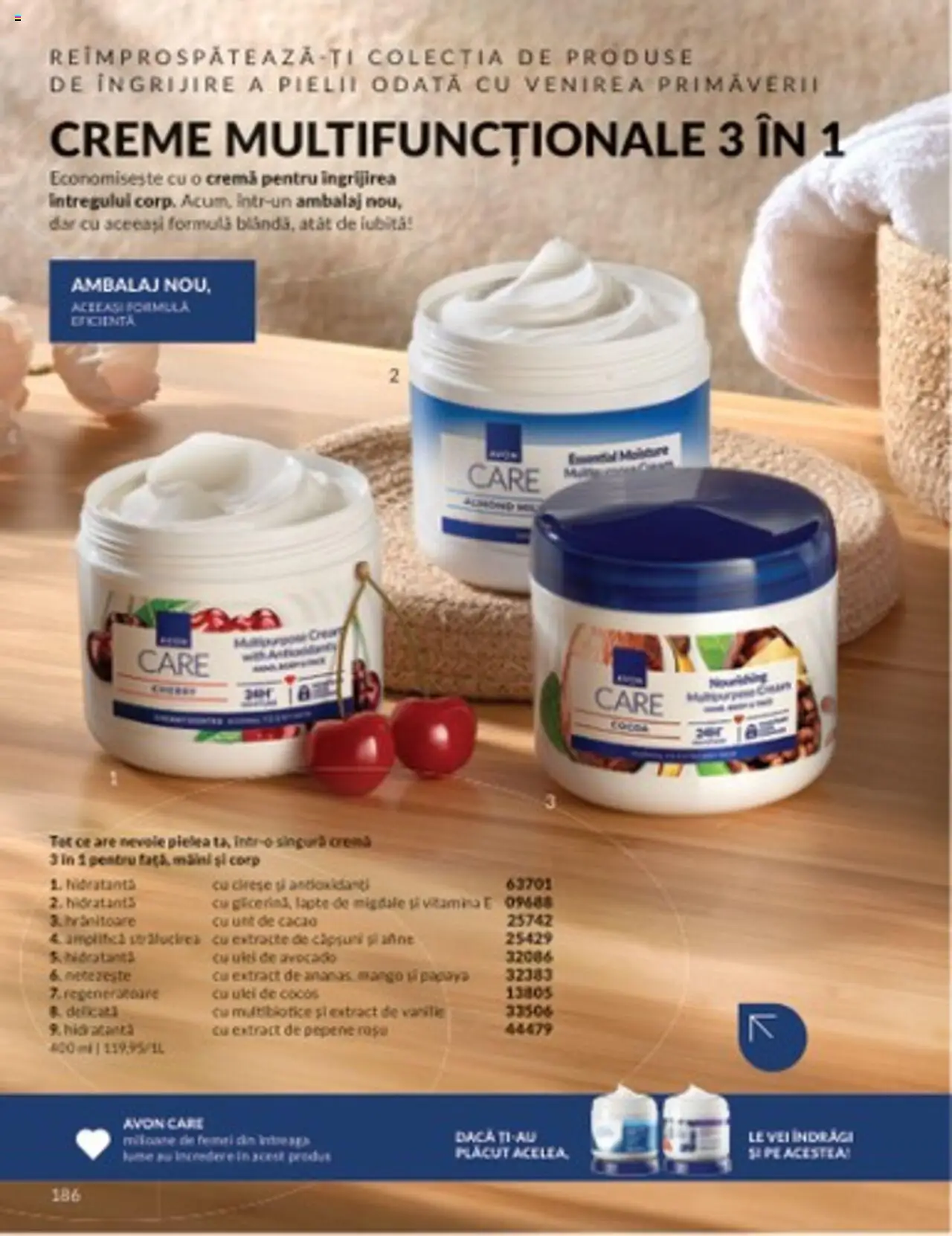 Catalog Avon 1 - 31 Martie 2025 | Pagina 186 | Produse: Unt, Cremă, Cacao, Cireșe