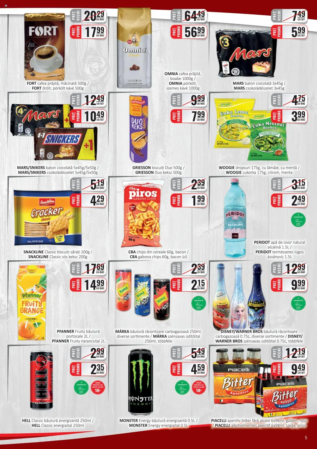 Catalog CBA 1 - 15 Martie 2025 | Pagina 5 | Produse: Ciocolată, Băutură energizantă, Pește, Biscuiți
