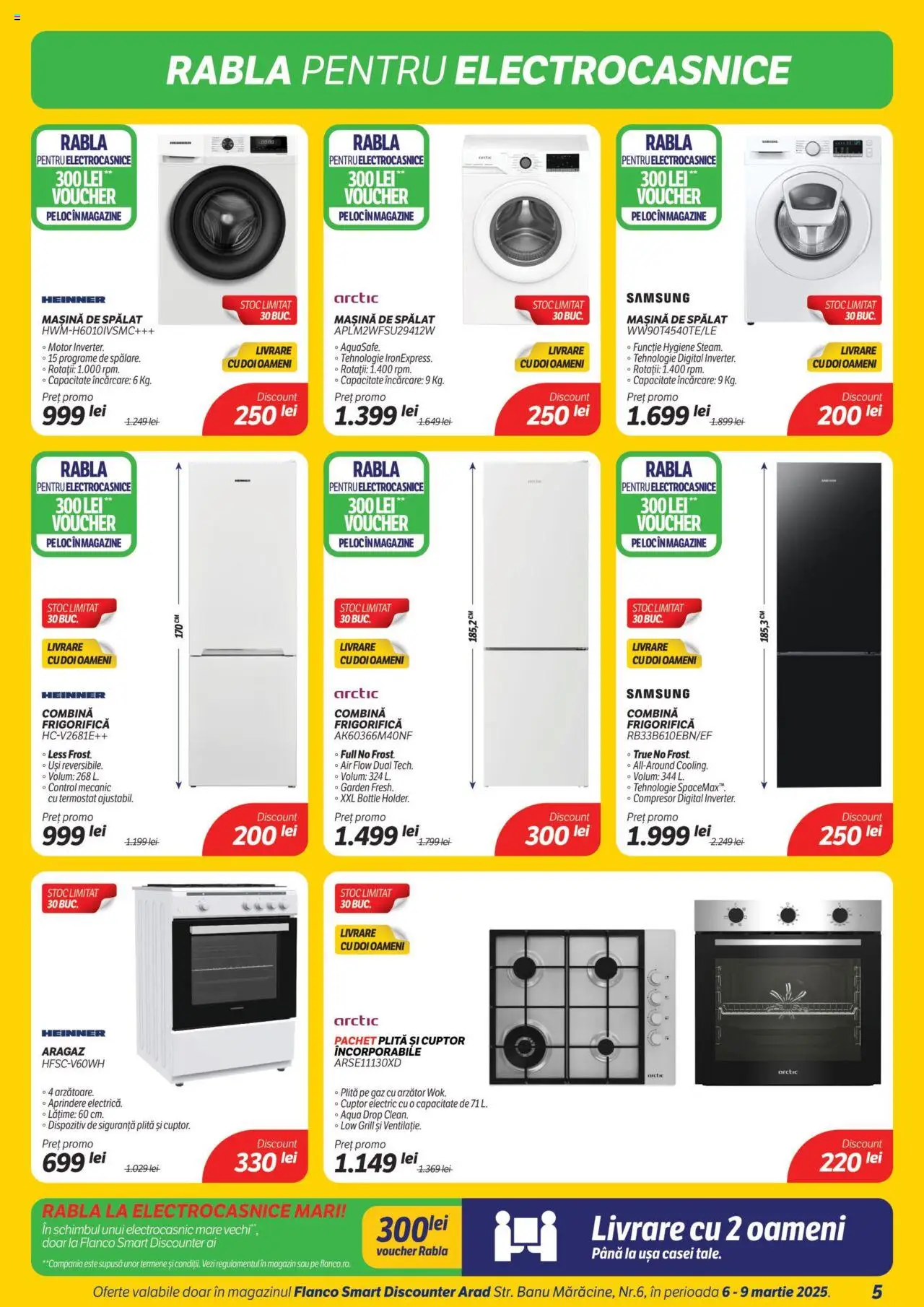 Catalog Flanco 6 - 9 Martie 2025 | Pagina 5 | Produse: Mașină De Spălat, Grill, Ușă, Combină frigorifică