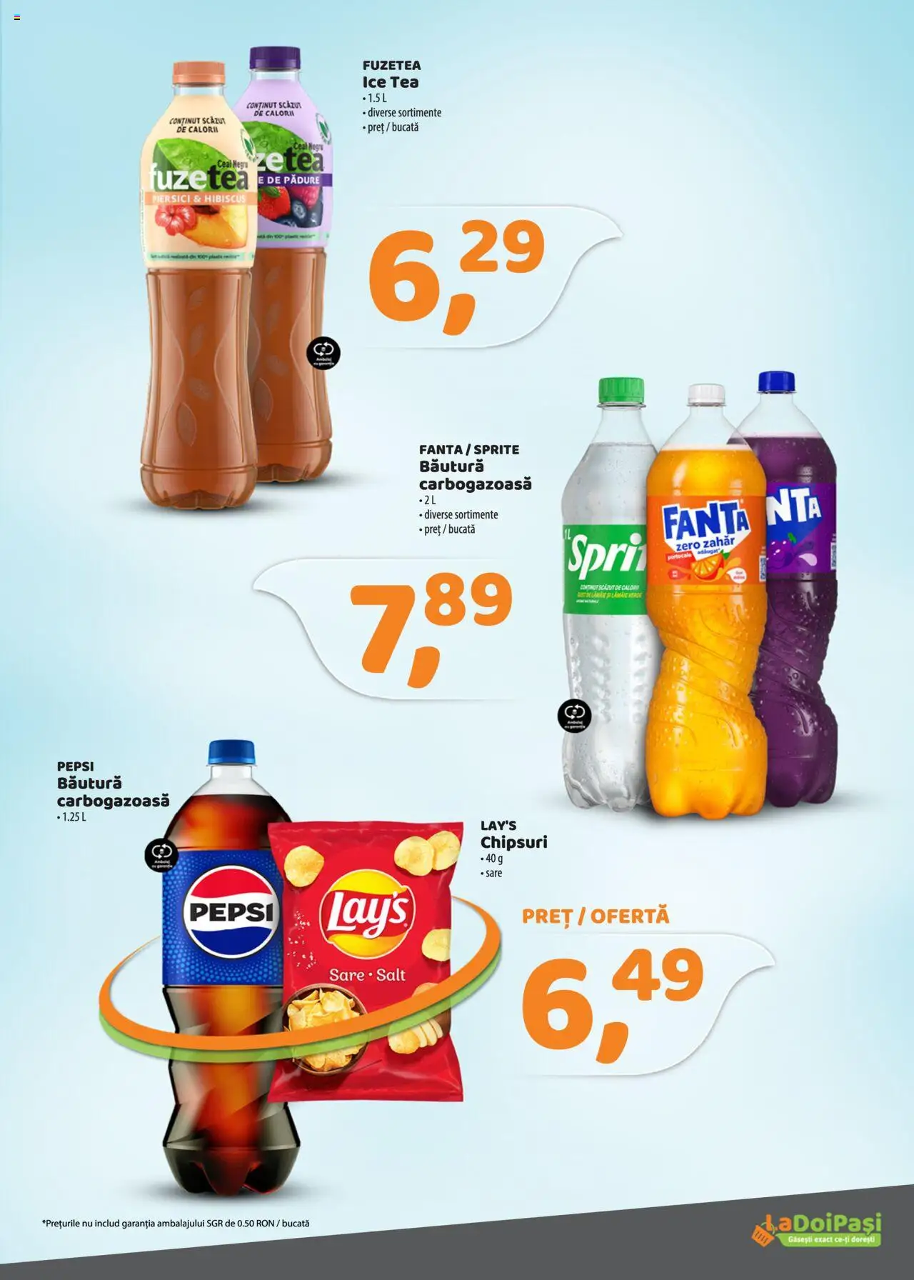 Catalog La Doi Pași 1 - 31 Martie 2025 | Pagina 10 | Produse: Portocale, Ice tea, Chipsuri, Zahăr