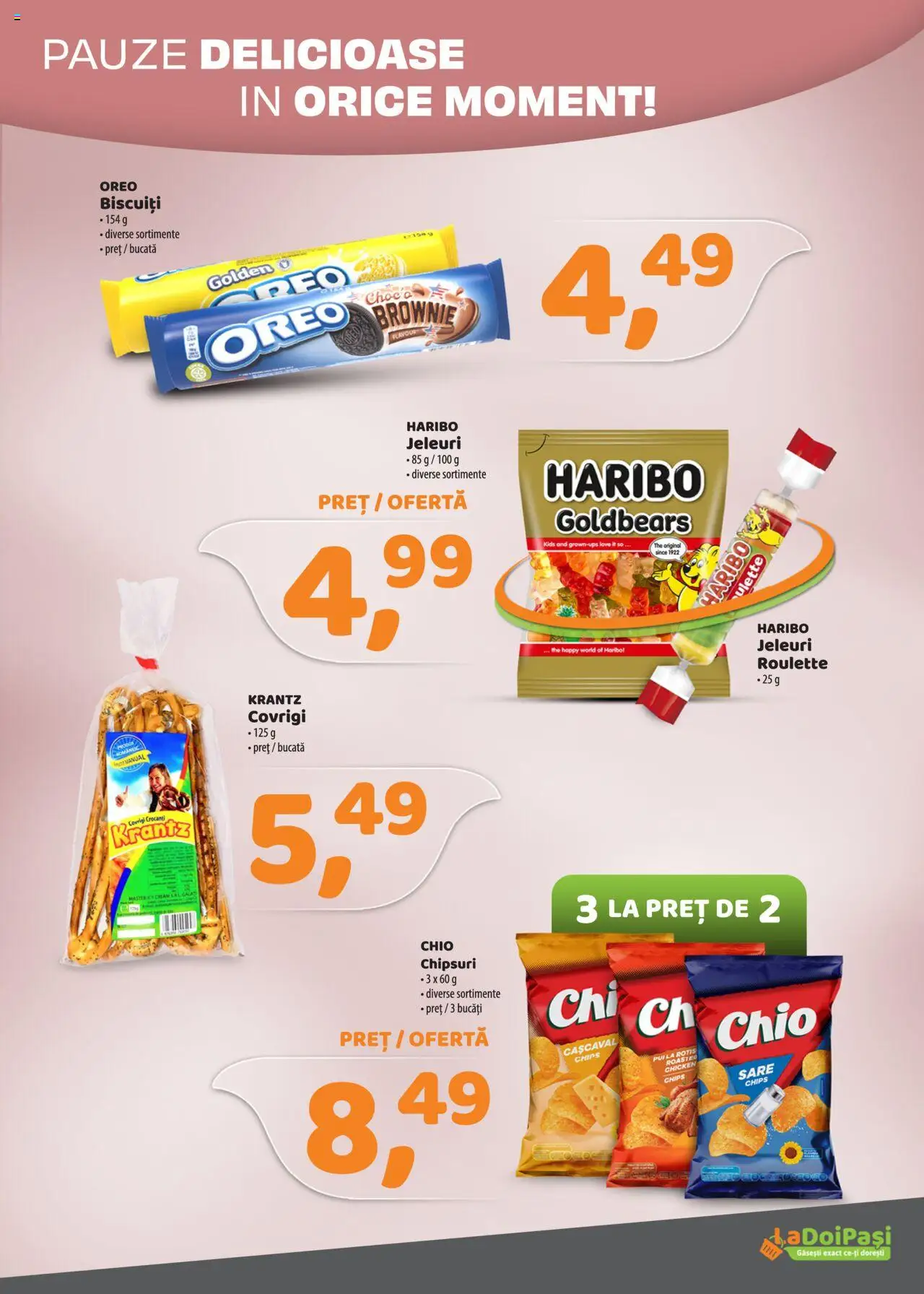Catalog La Doi Pași 1 - 31 Martie 2025 | Pagina 7 | Produse: Cașcaval, Biscuiți, Jeleuri, Sare