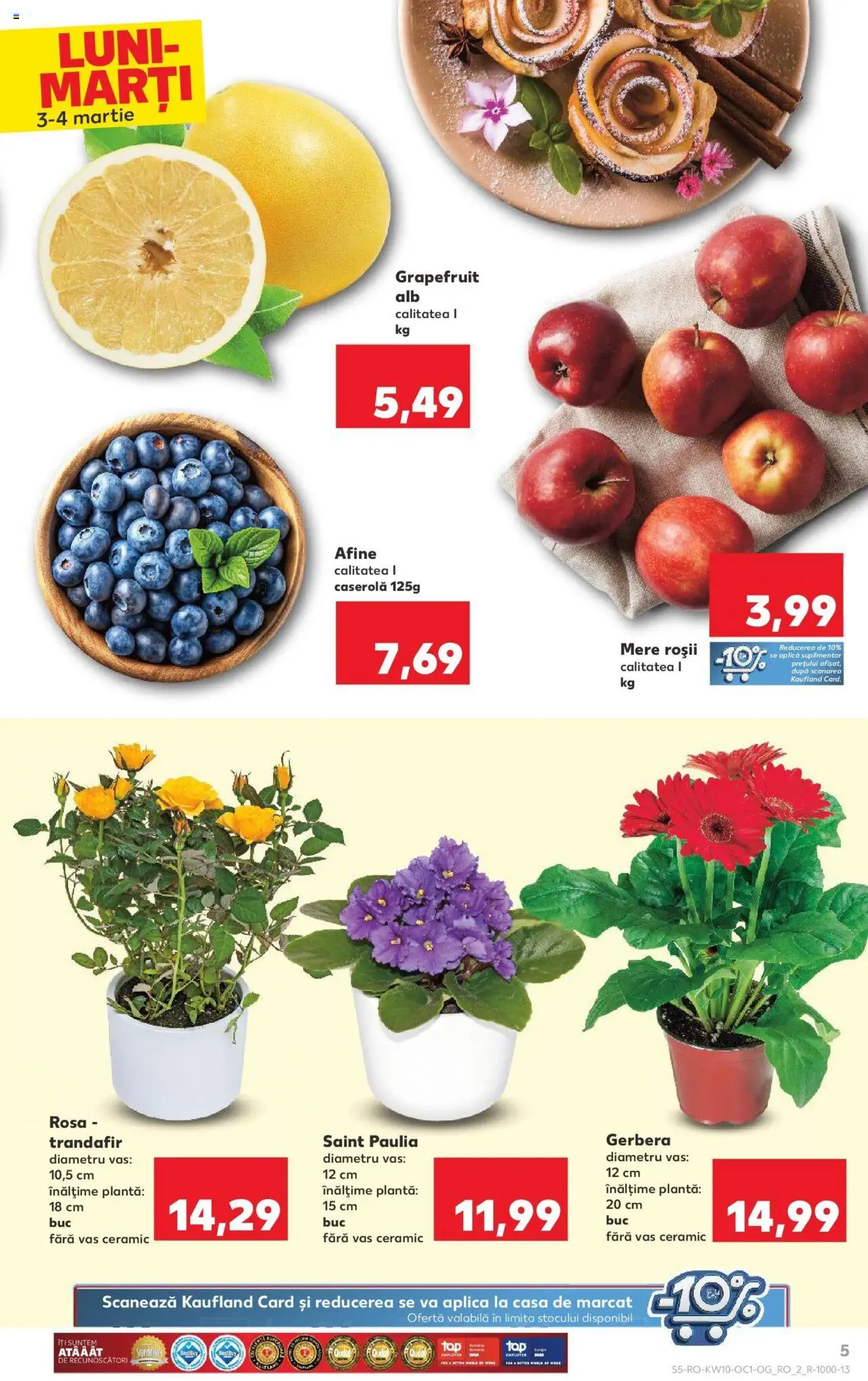 Catalog Kaufland 3 - 4 Martie 2025 | Pagina 5 | Produse: Afine, Trandafir, Mere, Roșii