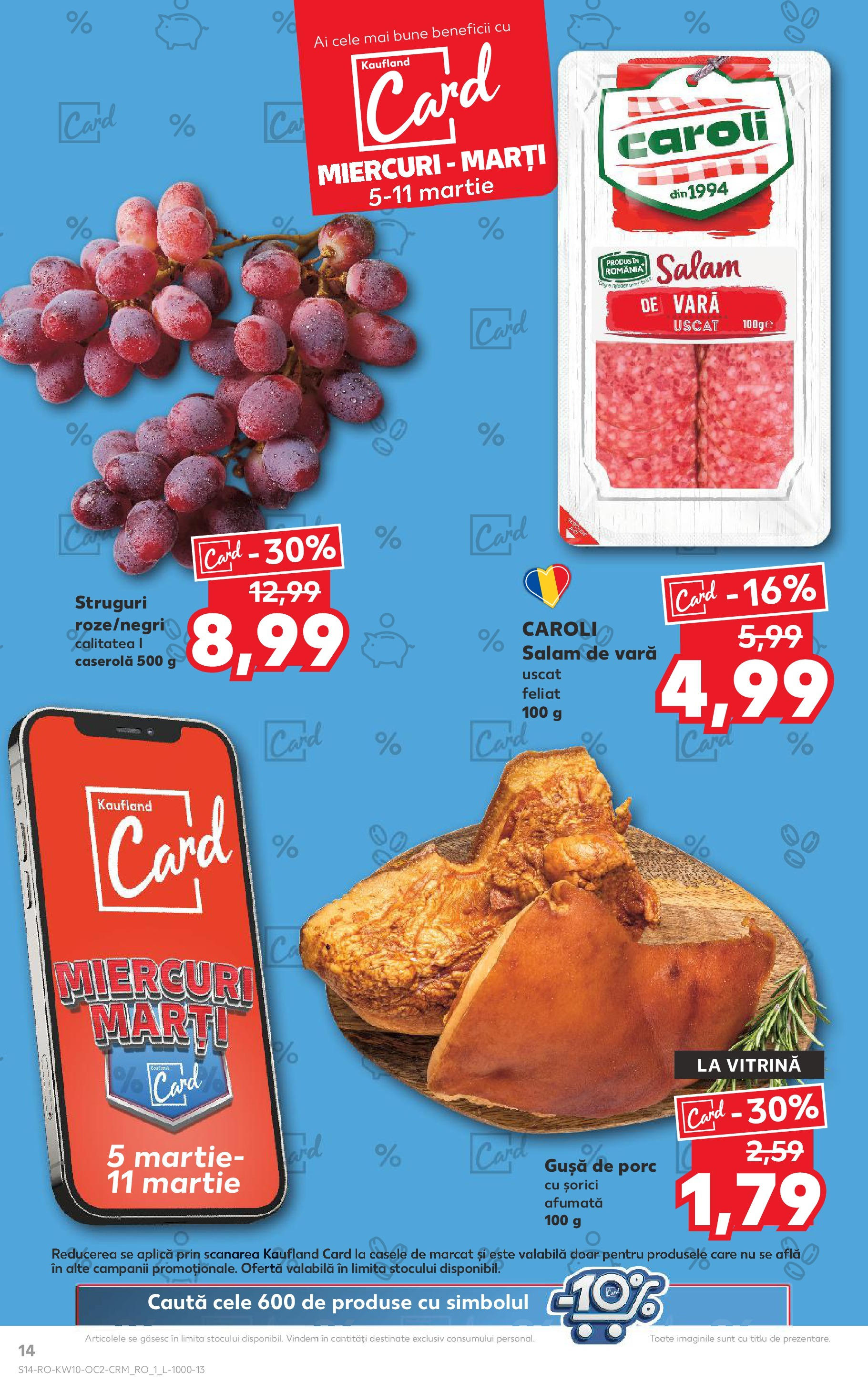 Catalog Kaufland 5 - 11 Martie 2025 | Pagina 14 | Produse: Struguri, Vitrină, Salam