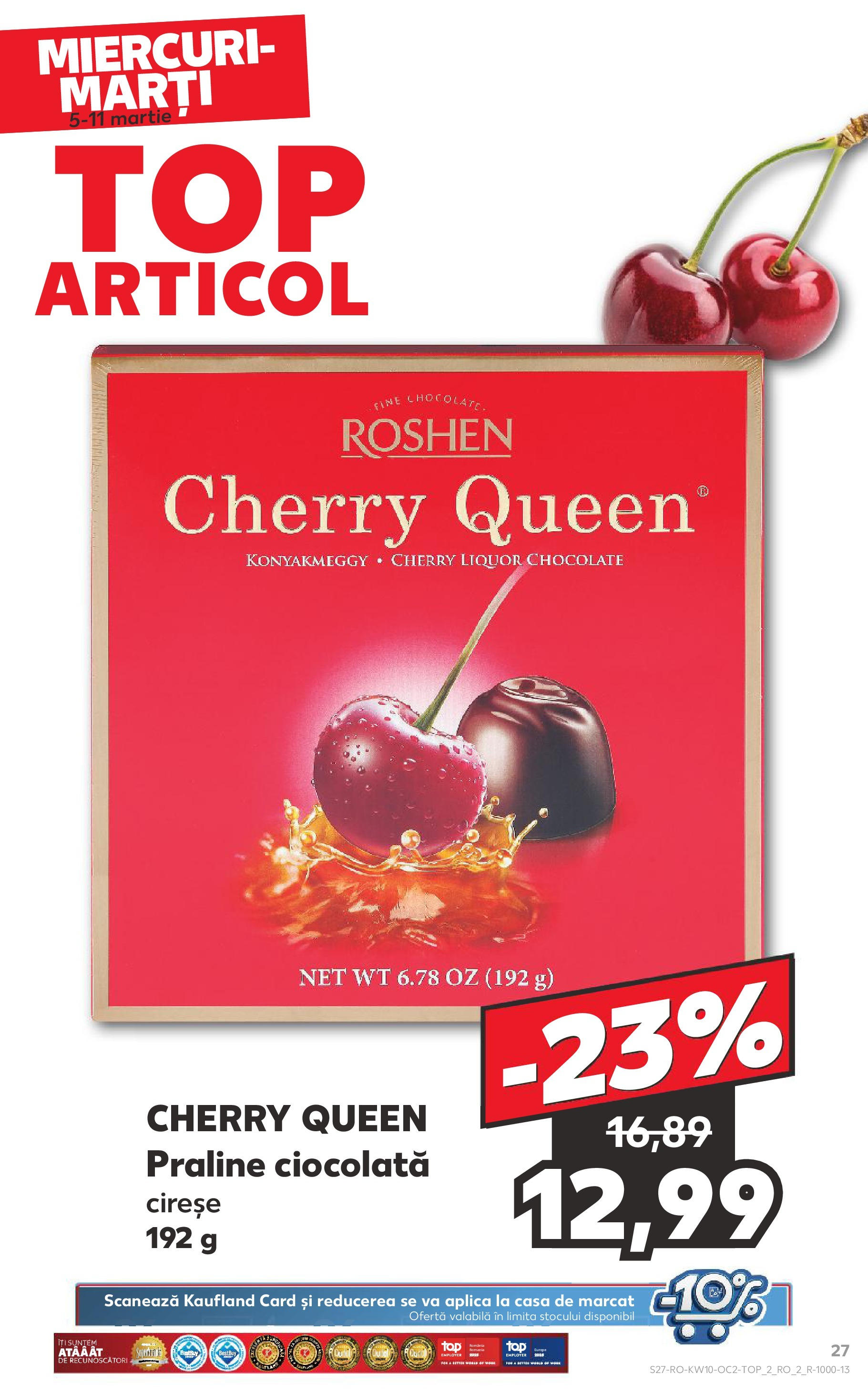 Catalog Kaufland 5 - 11 Martie 2025 | Pagina 27 | Produse: Praline, Ciocolată, Cireșe