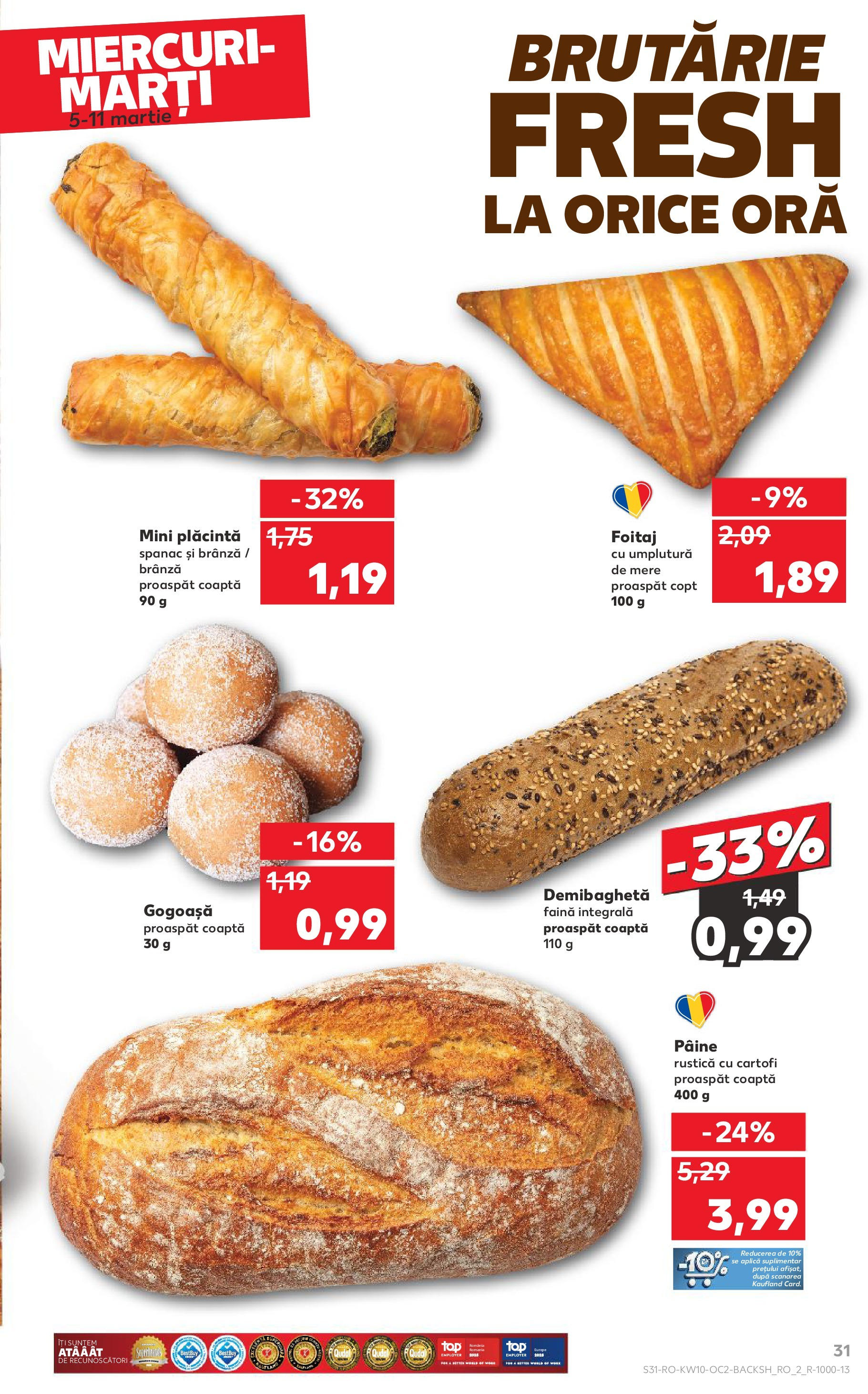 Catalog Kaufland 5 - 11 Martie 2025 | Pagina 31 | Produse: Divan, Plăcintă, Pâine, Făină
