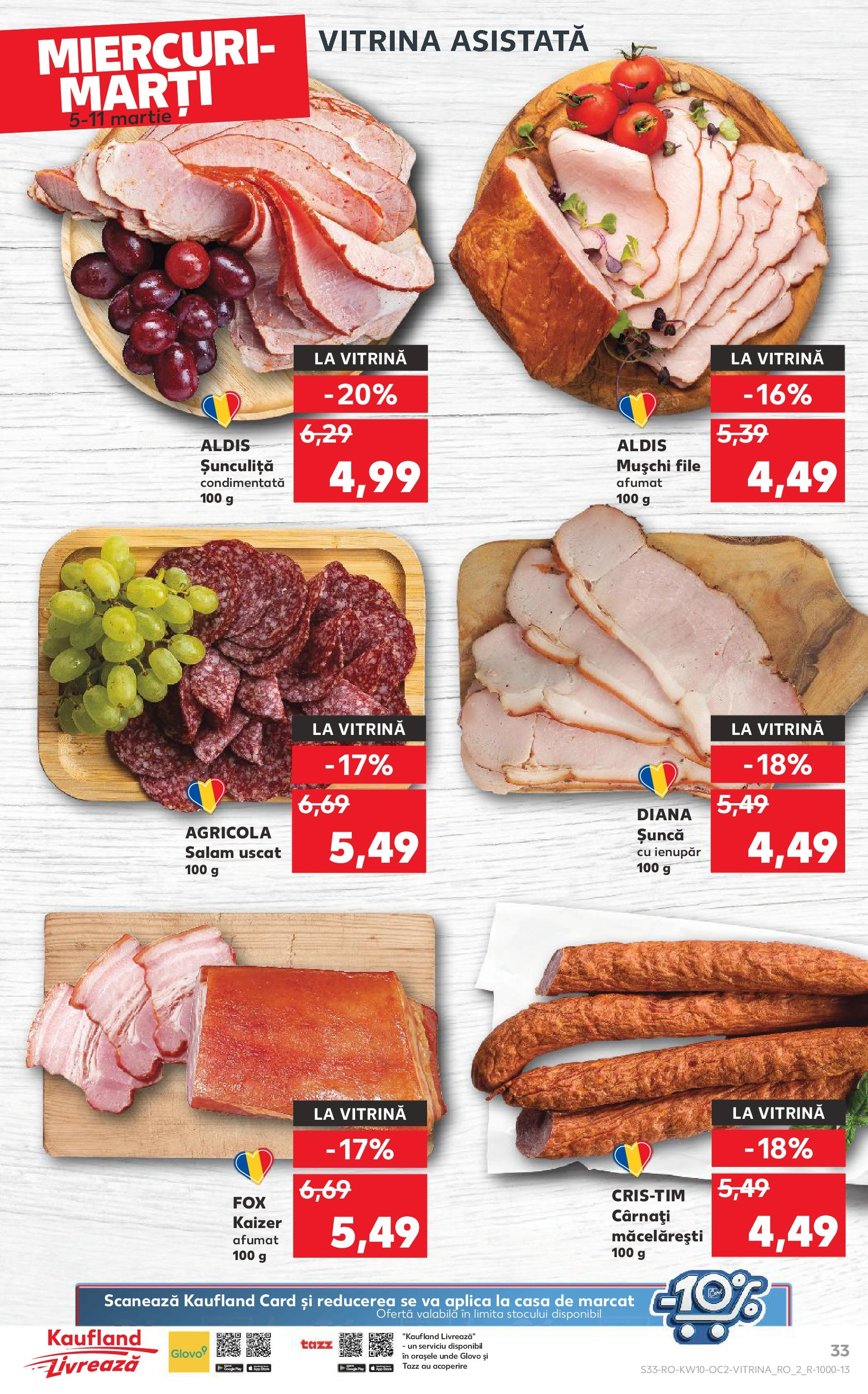 Catalog Kaufland 5 - 11 Martie 2025 | Pagina 33 | Produse: Vitrină, Salam, Șuncă, Cârnați
