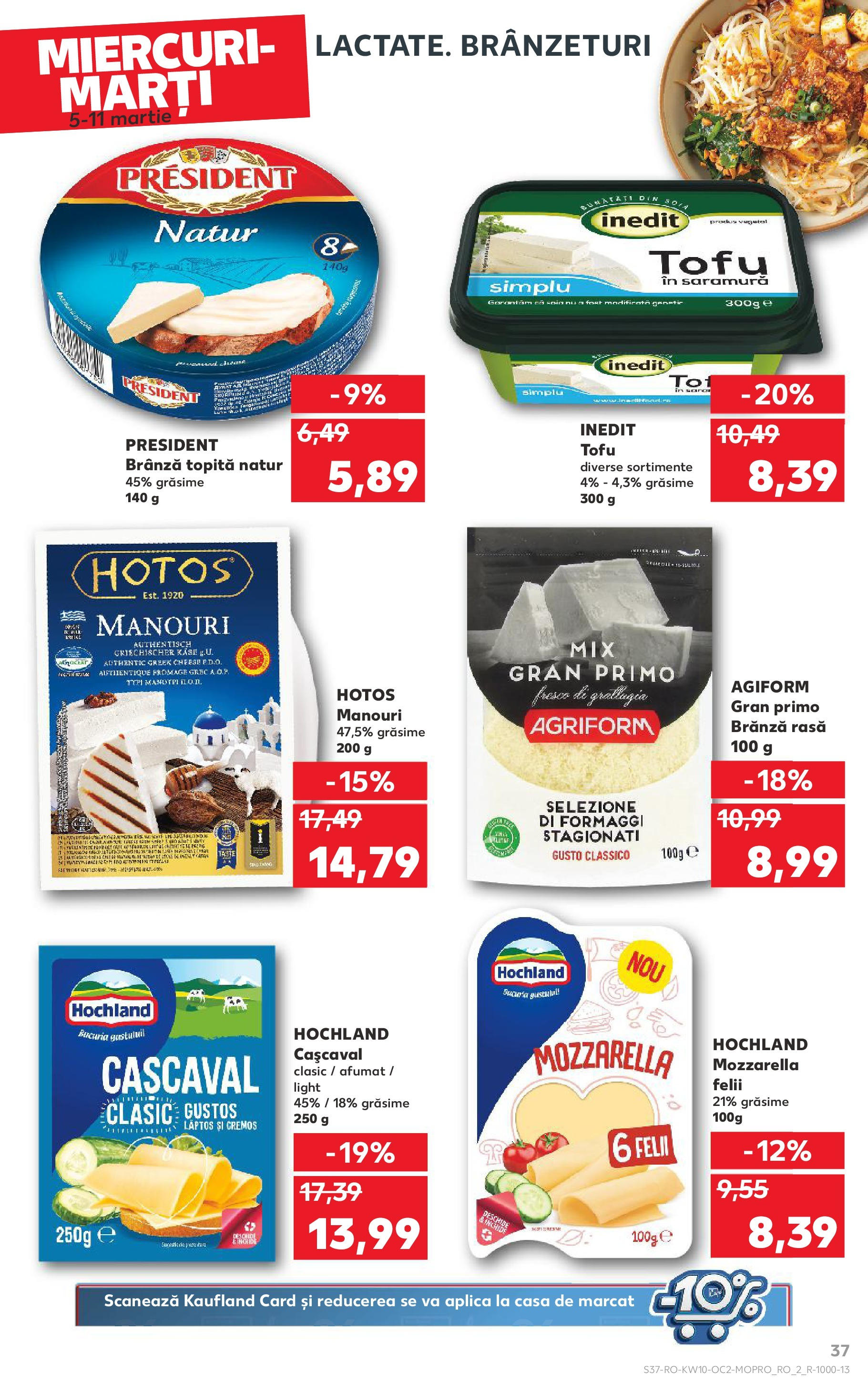 Catalog Kaufland 5 - 11 Martie 2025 | Pagina 37 | Produse: Cașcaval, Mozzarella, Brânză