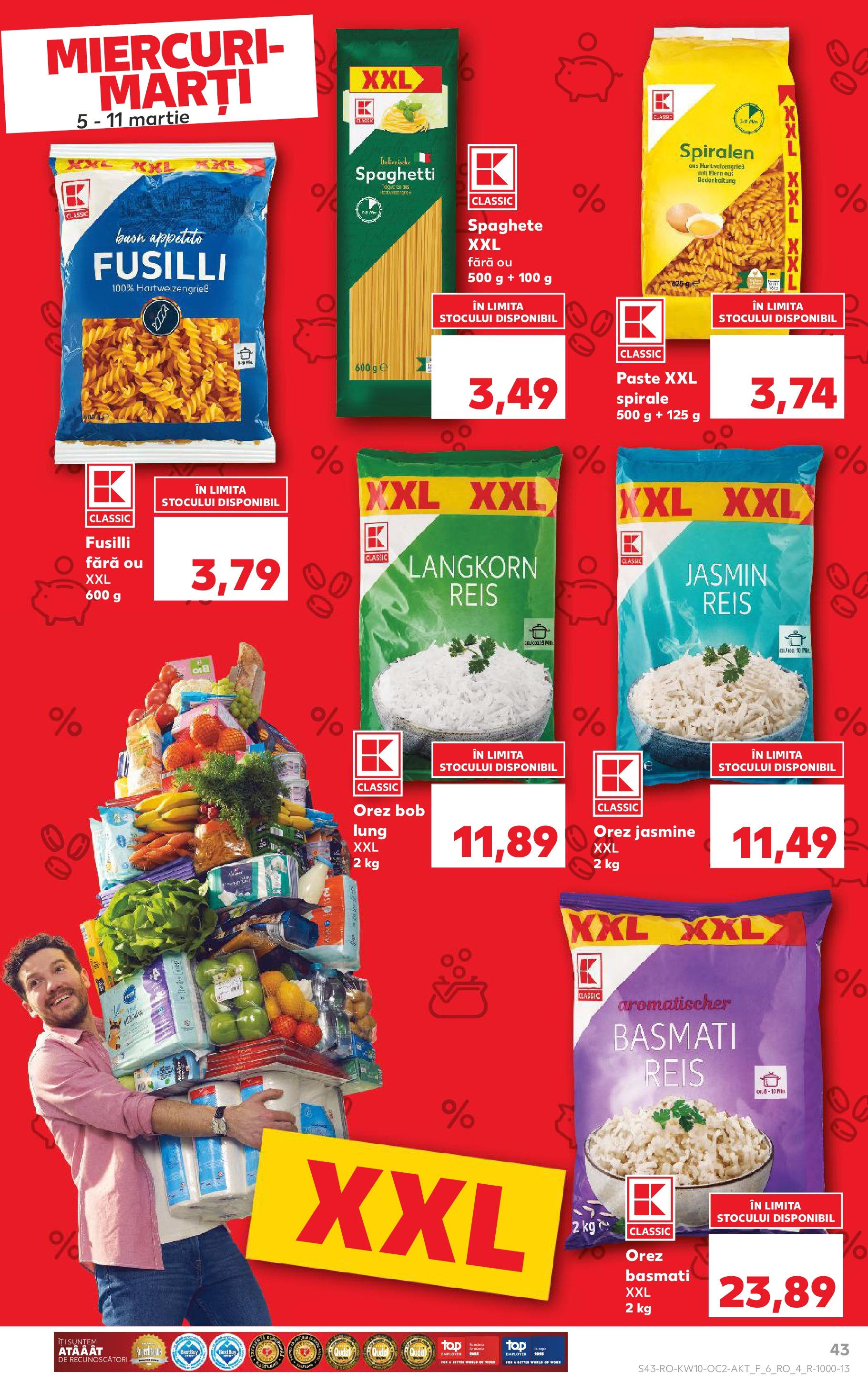 Catalog Kaufland 5 - 11 Martie 2025 | Pagina 43 | Produse: Orez, Paste