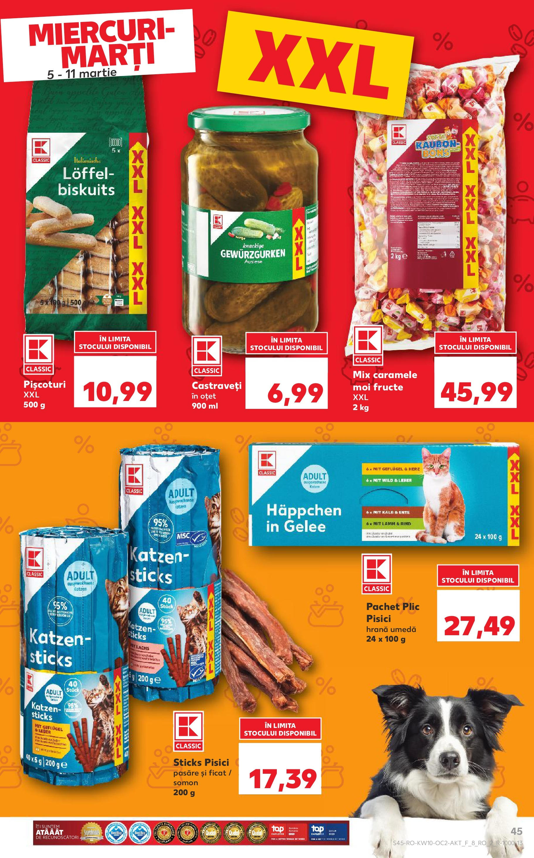 Catalog Kaufland 5 - 11 Martie 2025 | Pagina 45 | Produse: Oțet, Castraveți, Fructe, Caramele