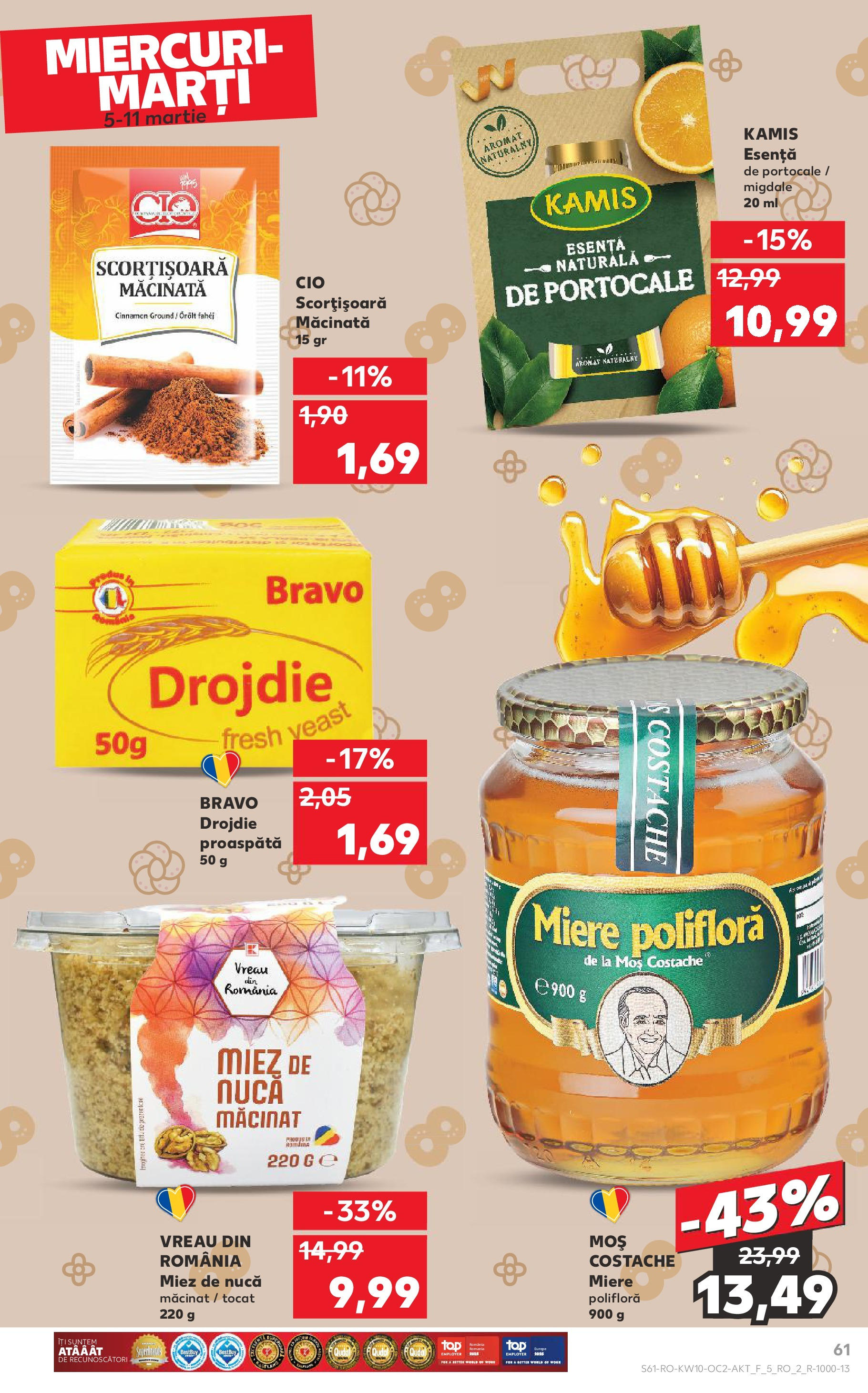 Catalog Kaufland 5 - 11 Martie 2025 | Pagina 61 | Produse: Miere polifloră, Migdale, Portocale