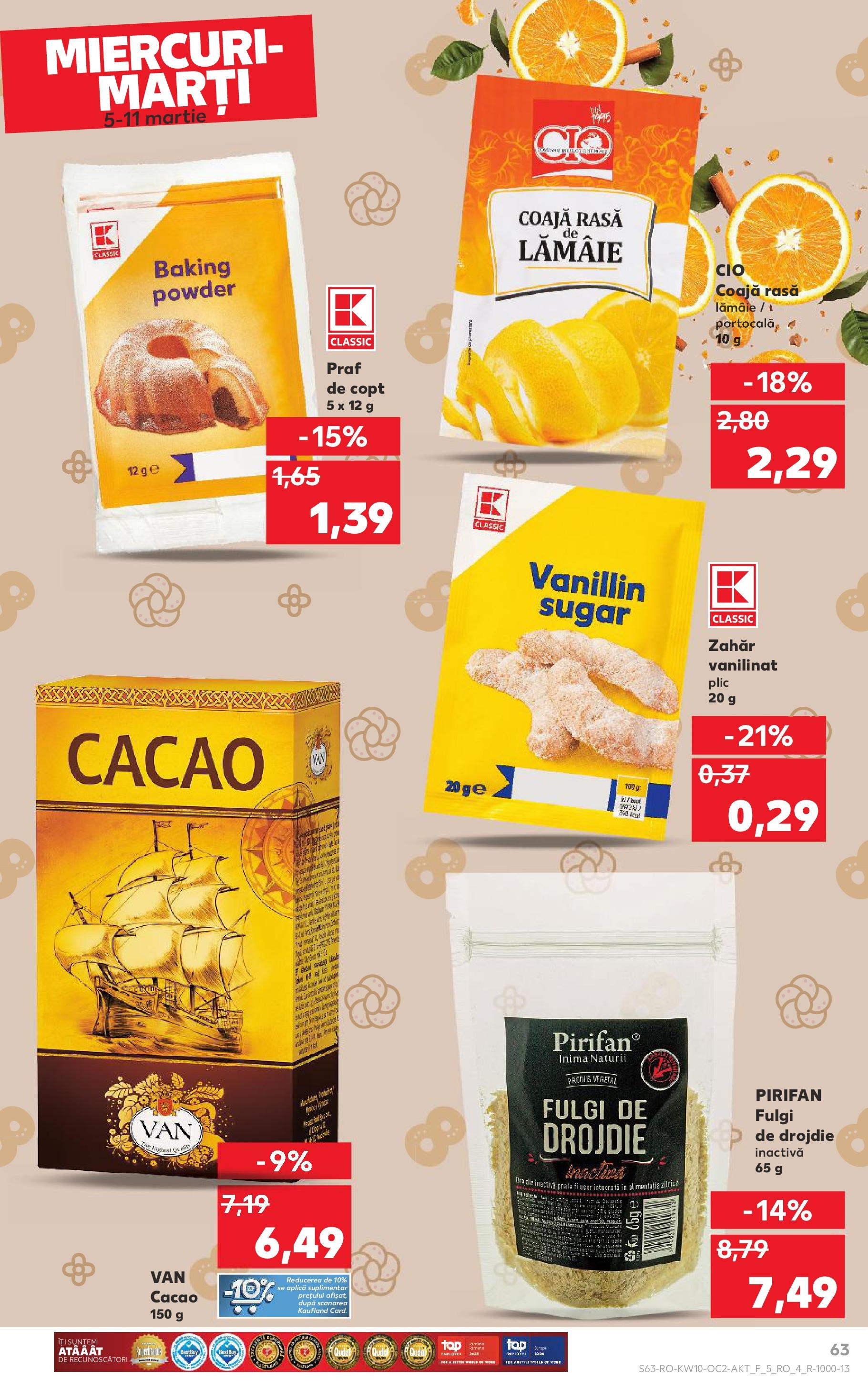 Catalog Kaufland 5 - 11 Martie 2025 | Pagina 63 | Produse: Cacao, Fulgi, Zahăr, Lămâie