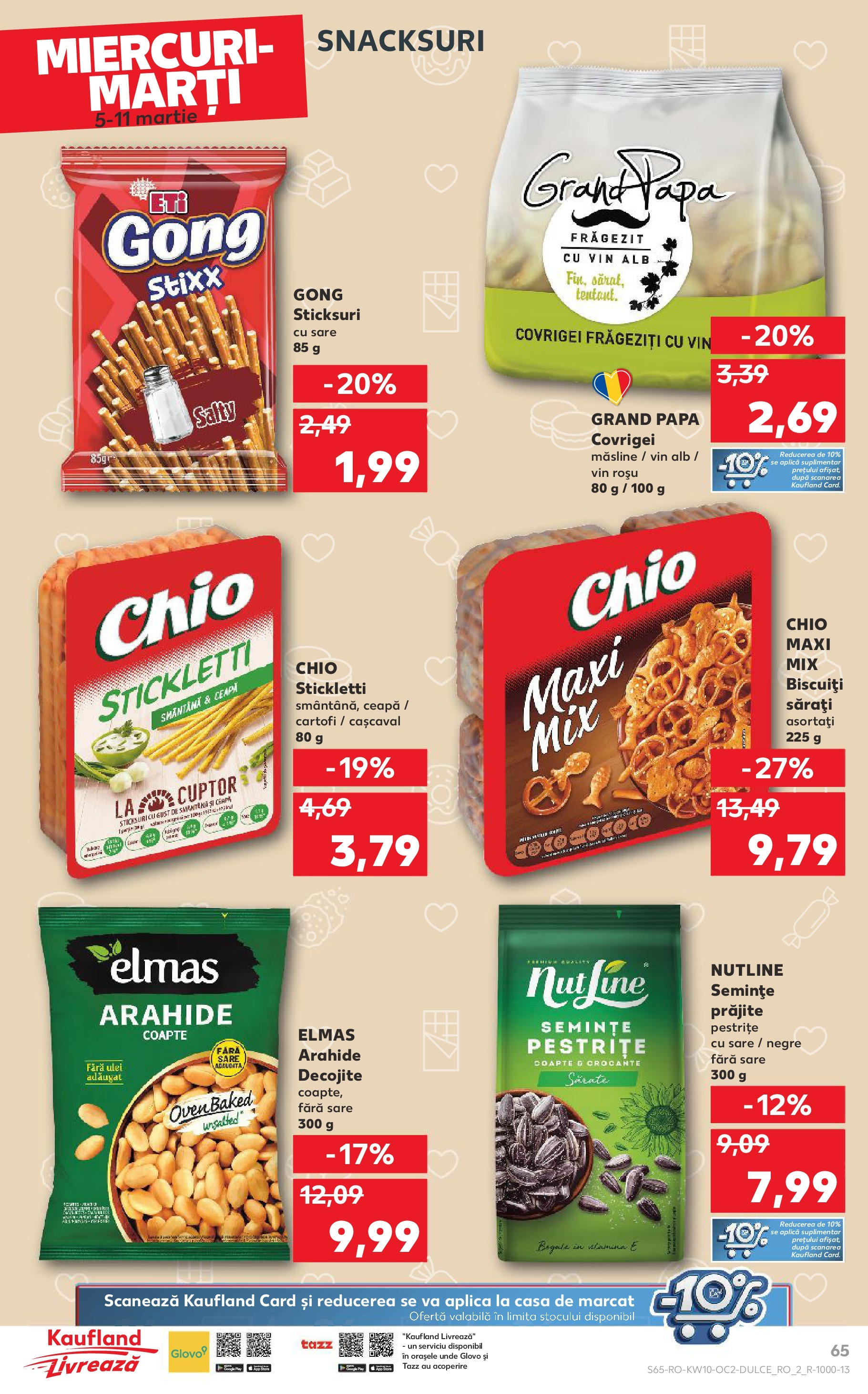 Catalog Kaufland 5 - 11 Martie 2025 | Pagina 65 | Produse: Cașcaval, Covrigei, Ulei, Biscuiți