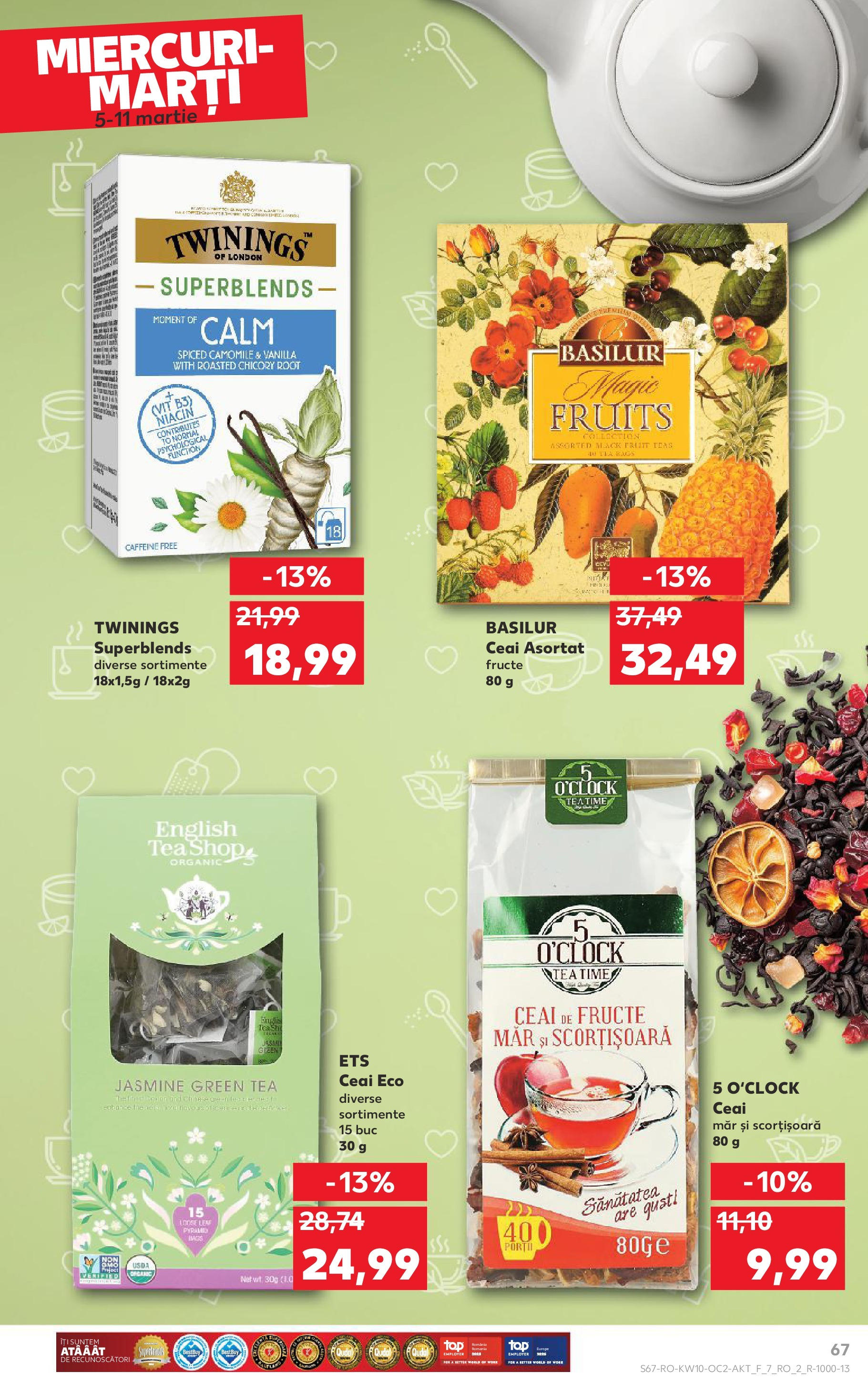 Catalog Kaufland 5 - 11 Martie 2025 | Pagina 67 | Produse: Ceai, Fructe