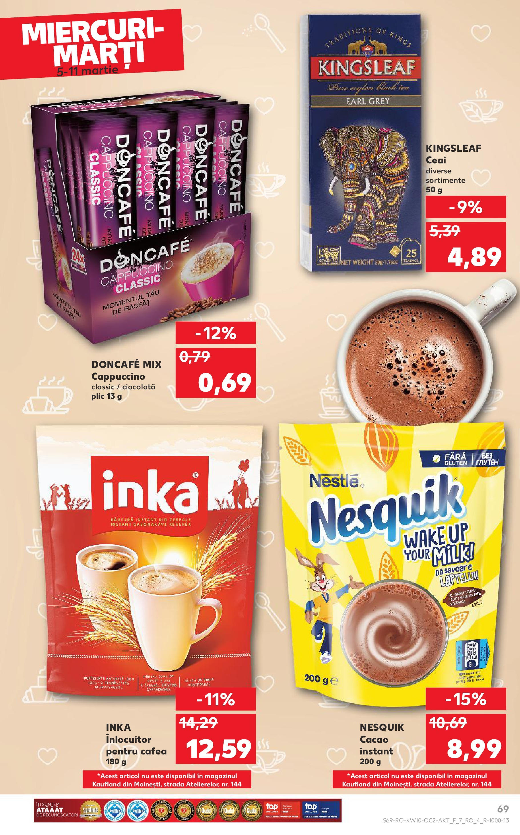 Catalog Kaufland 5 - 11 Martie 2025 | Pagina 69 | Produse: Cafea, Ciocolată, Pește, Cacao
