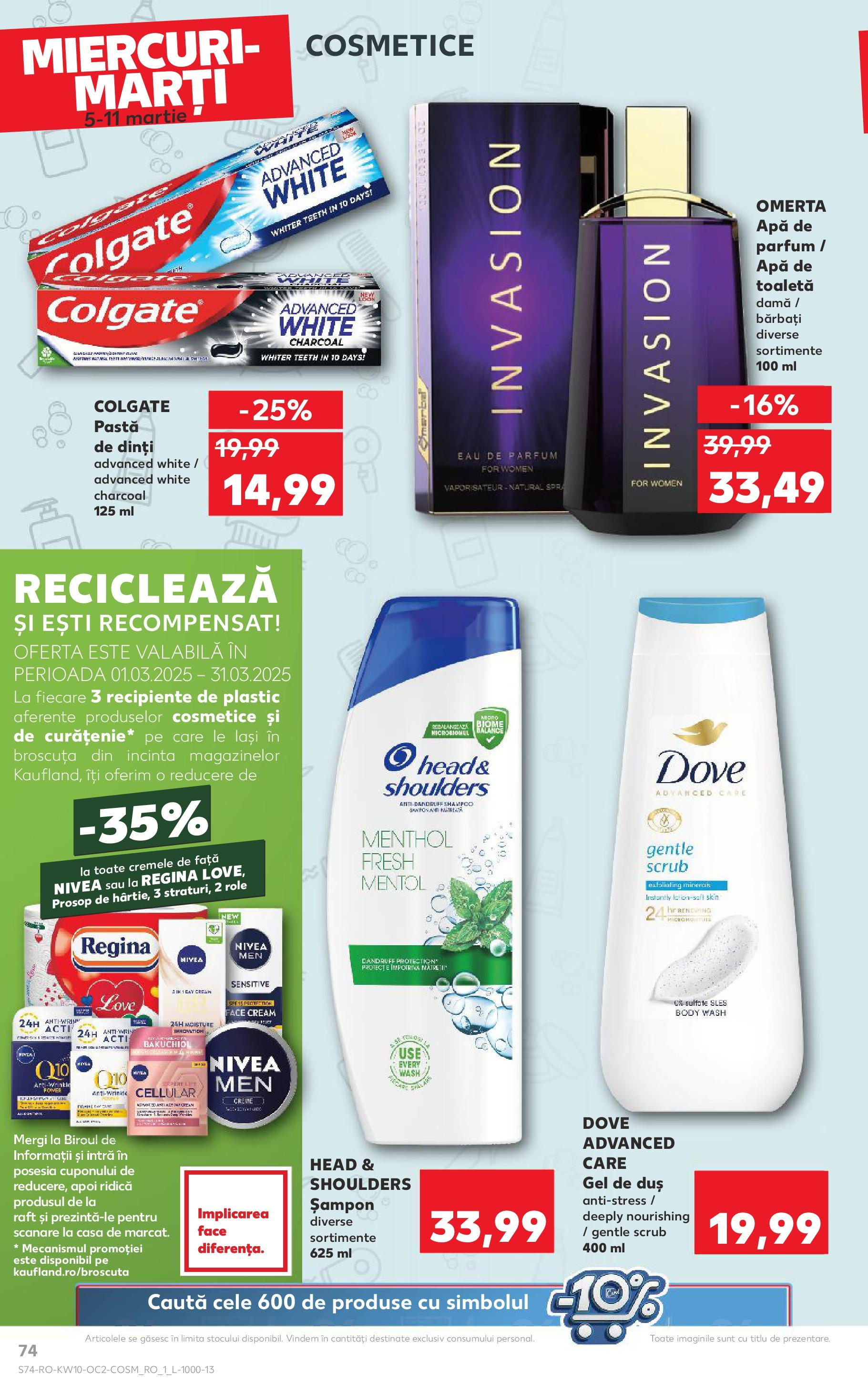 Catalog Kaufland 5 - 11 Martie 2025 | Pagina 74 | Produse: Scrub, Body, Toaletă, Parfum