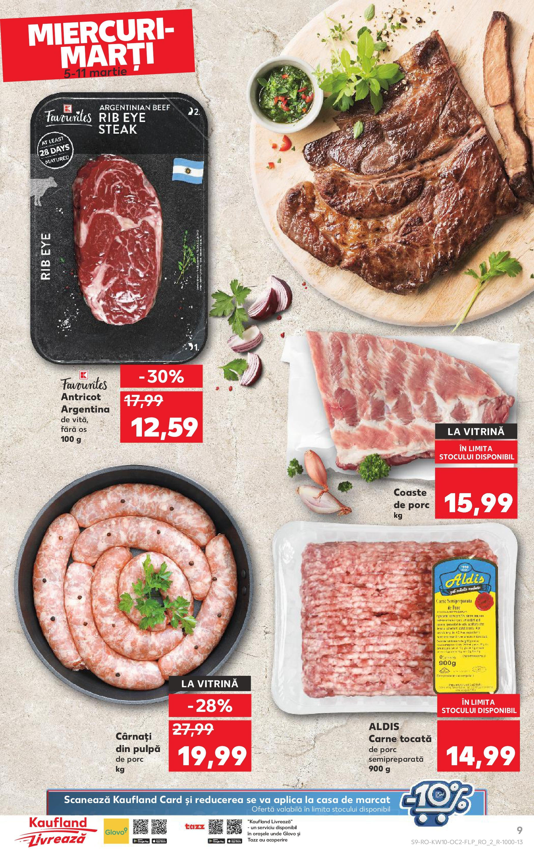 Catalog Kaufland 5 - 11 Martie 2025 | Pagina 9 | Produse: Vitrină, Carne tocată, Cârnați