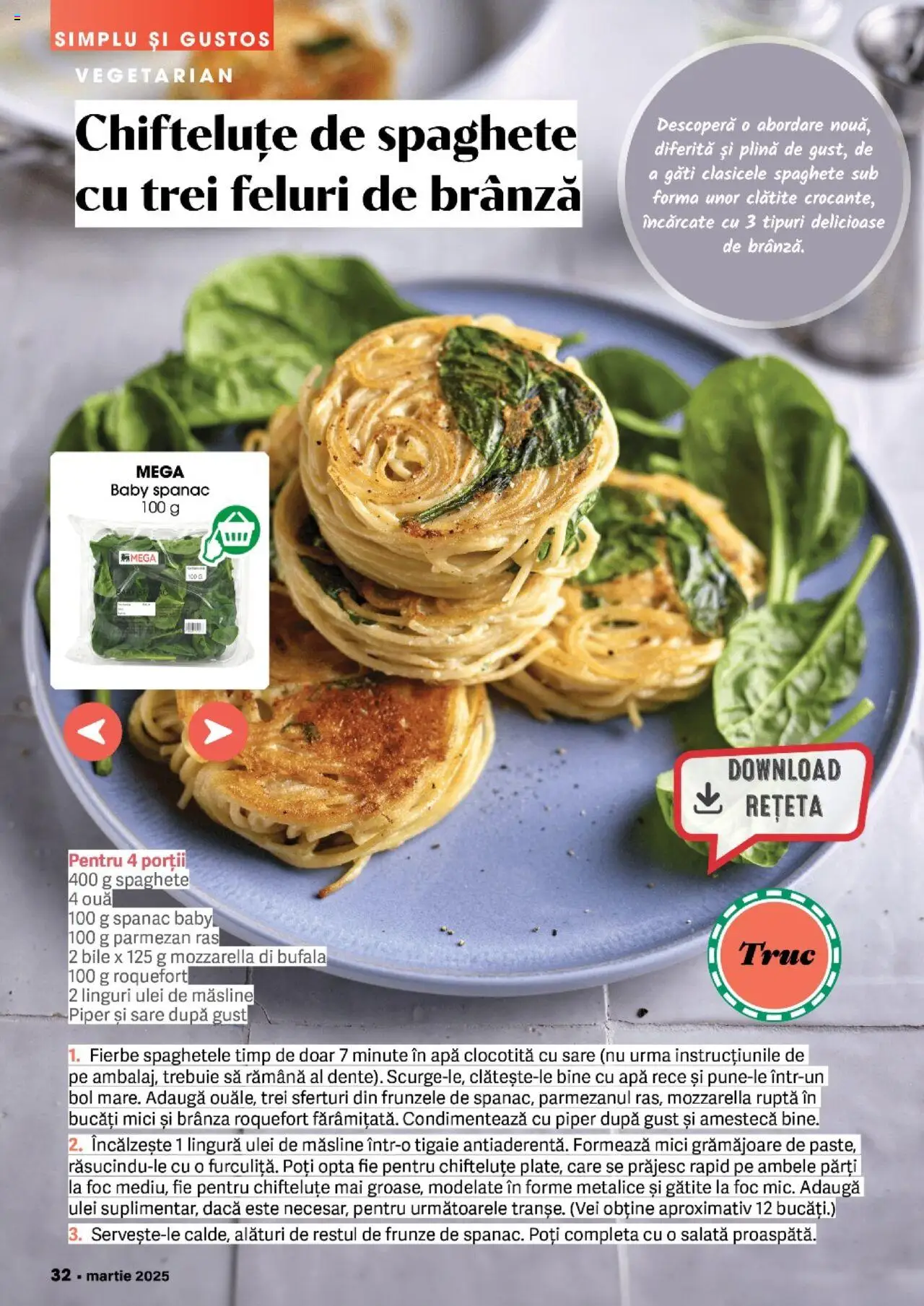 Catalog Mega Image 27 Februarie - 25 Martie 2025 | Pagina 32 | Produse: Tigaie, Ouă, Piper, Parmezan
