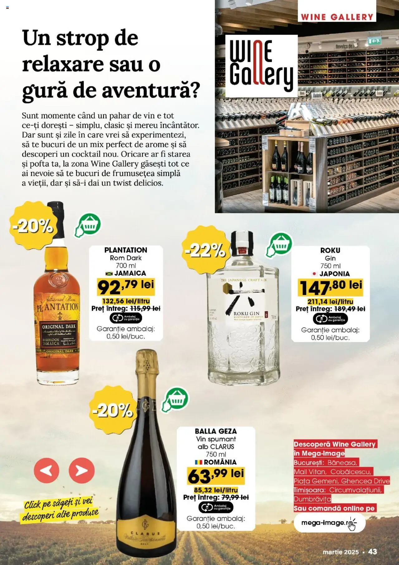 Catalog Mega Image 27 Februarie - 25 Martie 2025 | Pagina 43 | Produse: Vin, Cocktail, Rom, Gin