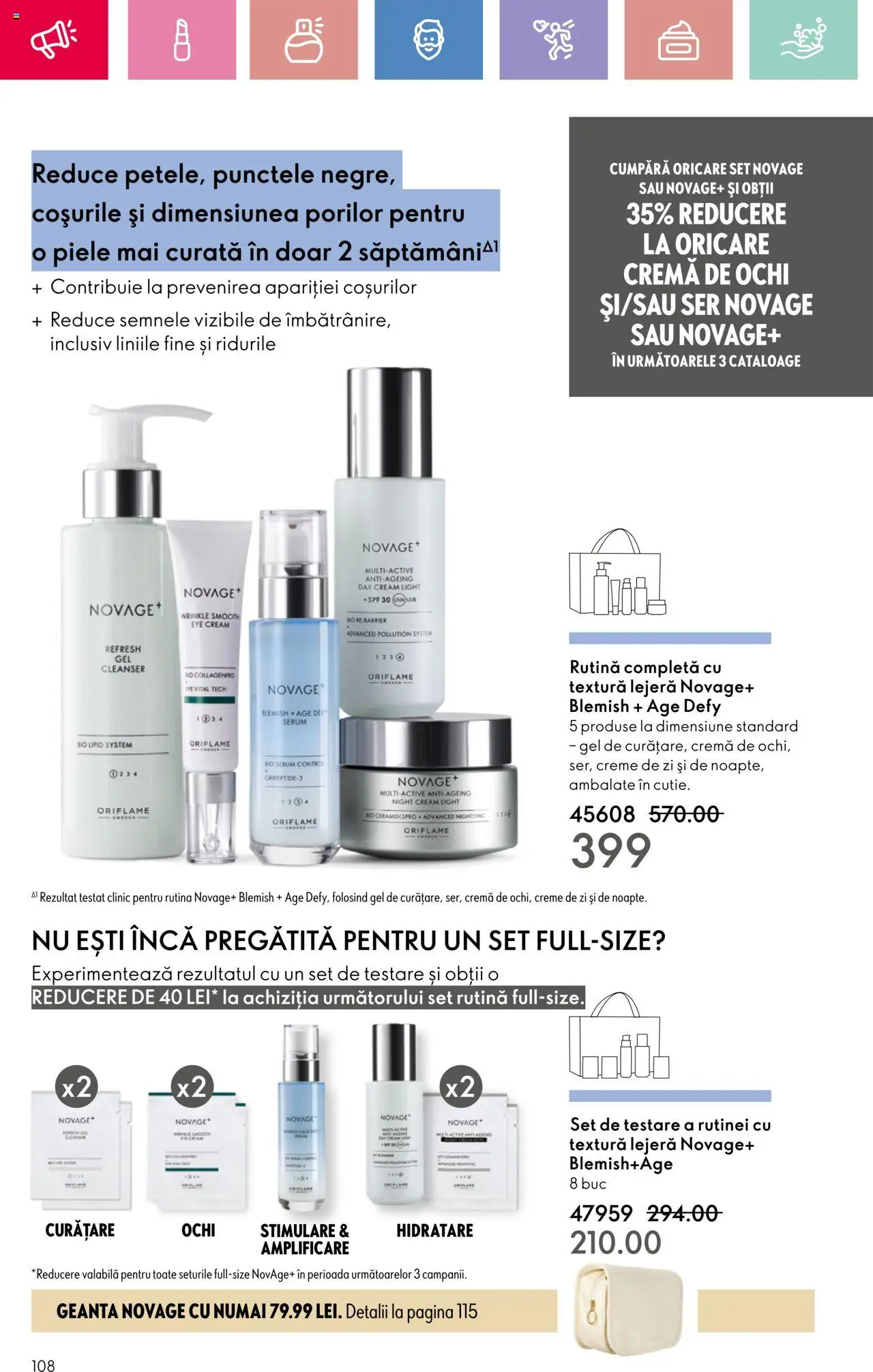 Catalog Oriflame 23 Martie - 12 Aprilie 2025 | Pagina 108 | Produse: Serum, Geantă, Cremă