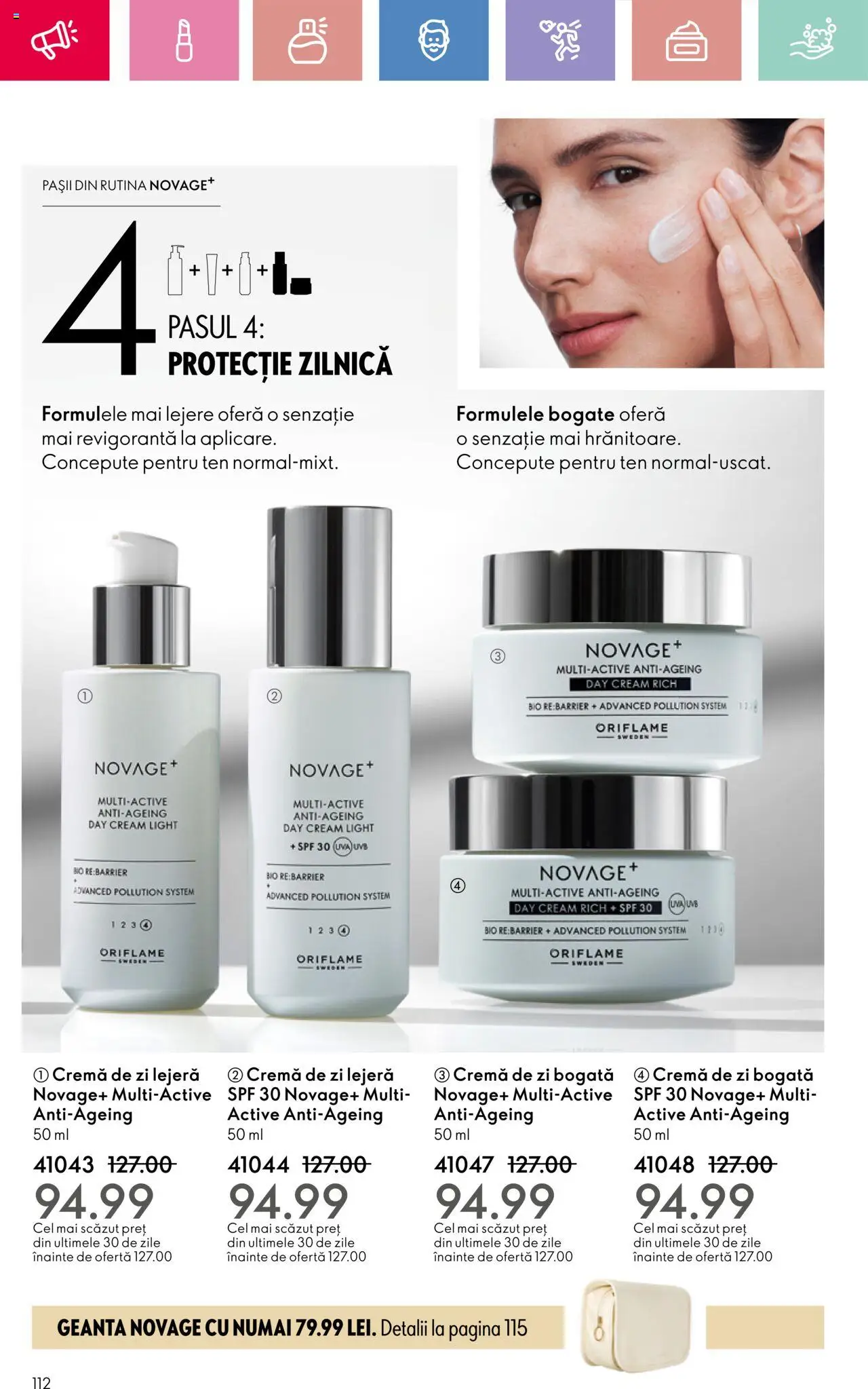 Catalog Oriflame 23 Martie - 12 Aprilie 2025 | Pagina 112 | Produse: Şerit ödül, Cremă de zi, Geantă, Cremă