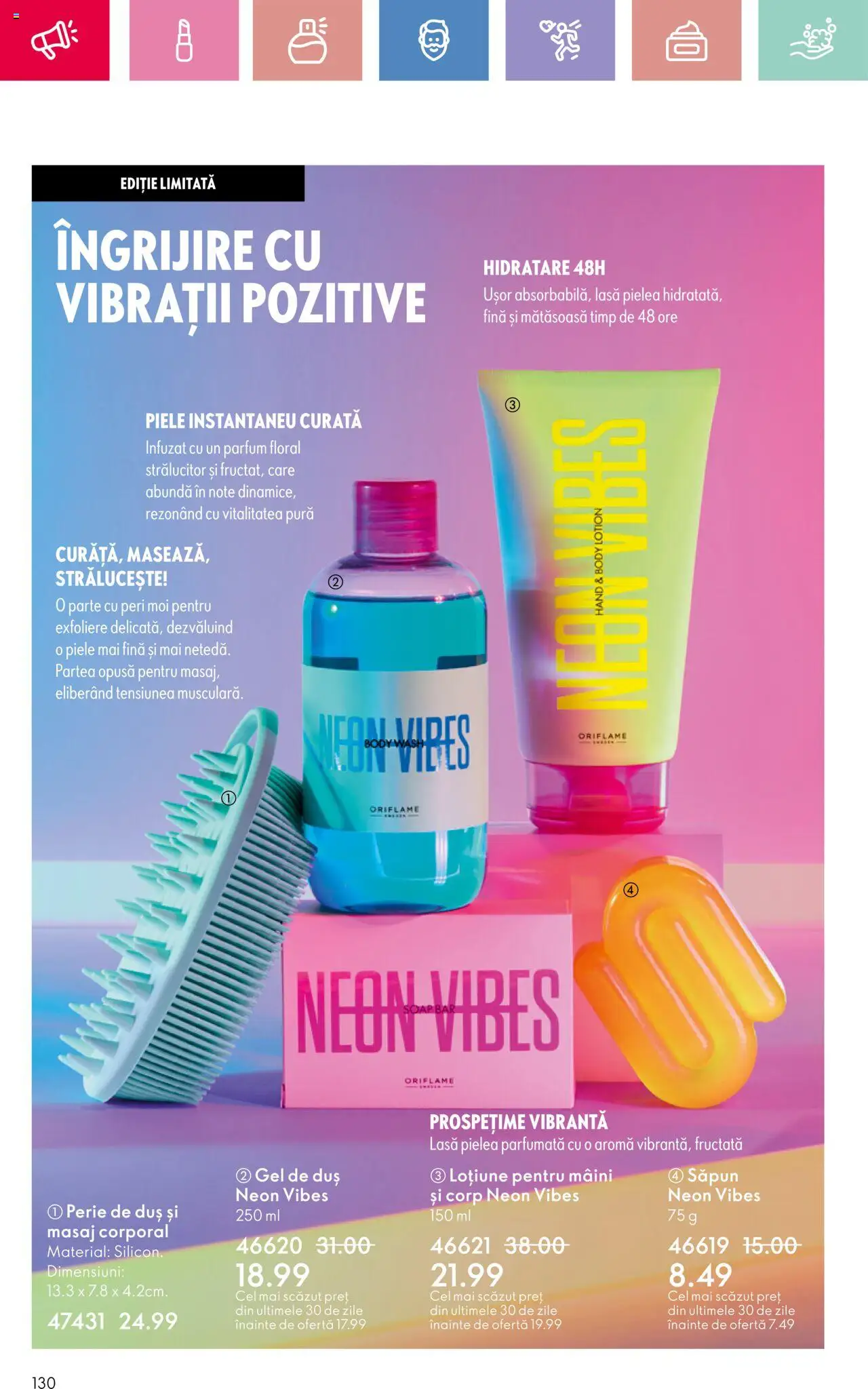 Catalog Oriflame 23 Martie - 12 Aprilie 2025 | Pagina 130 | Produse: Duș, Parfum, Săpun, Gel de duș