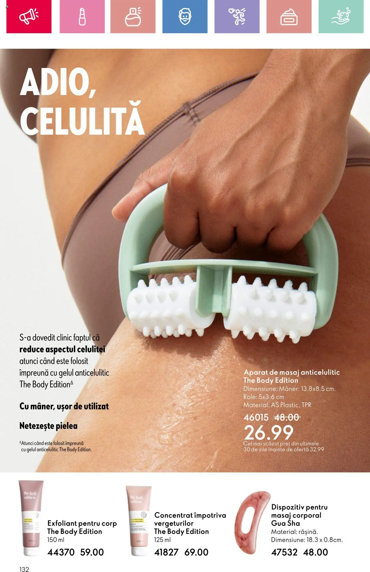 Catalog Oriflame 23 Martie - 12 Aprilie 2025 | Pagina 132 | Produse: Exfoliant, Body, Mâner, Role