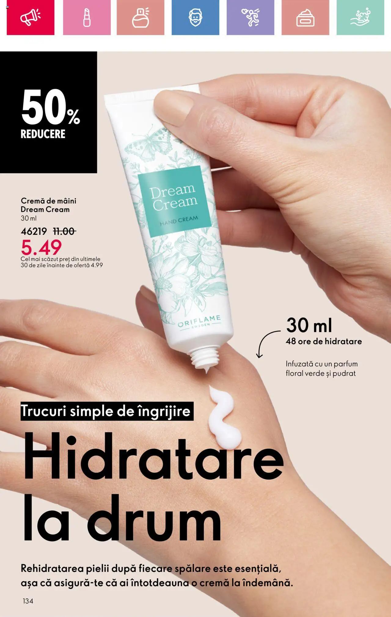 Catalog Oriflame 23 Martie - 12 Aprilie 2025 | Pagina 134 | Produse: Parfum, Cremă, Cremă de mâini