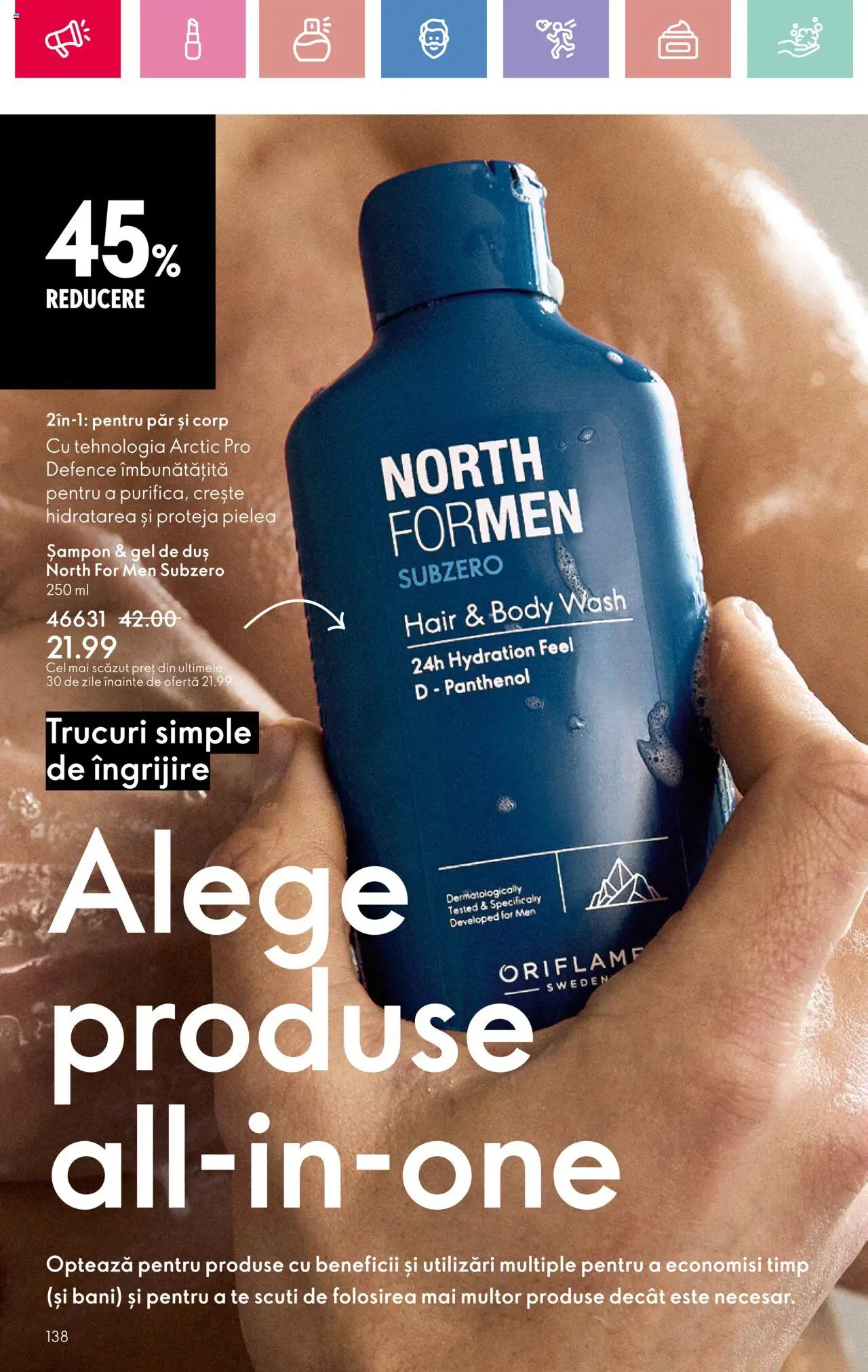 Catalog Oriflame 23 Martie - 12 Aprilie 2025 | Pagina 138 | Produse: Body, Duș, Șampon, Gel de duș